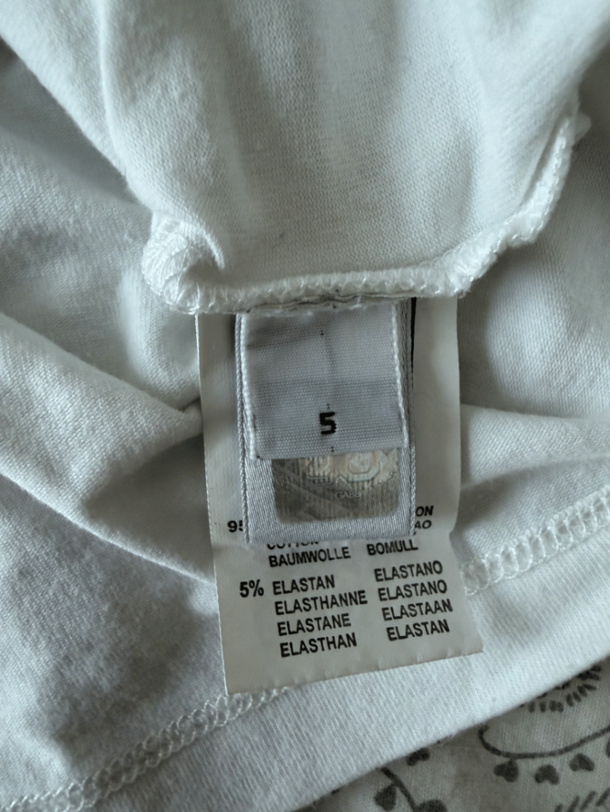 Blusa branca de manga comprida com estampa. - photo 4