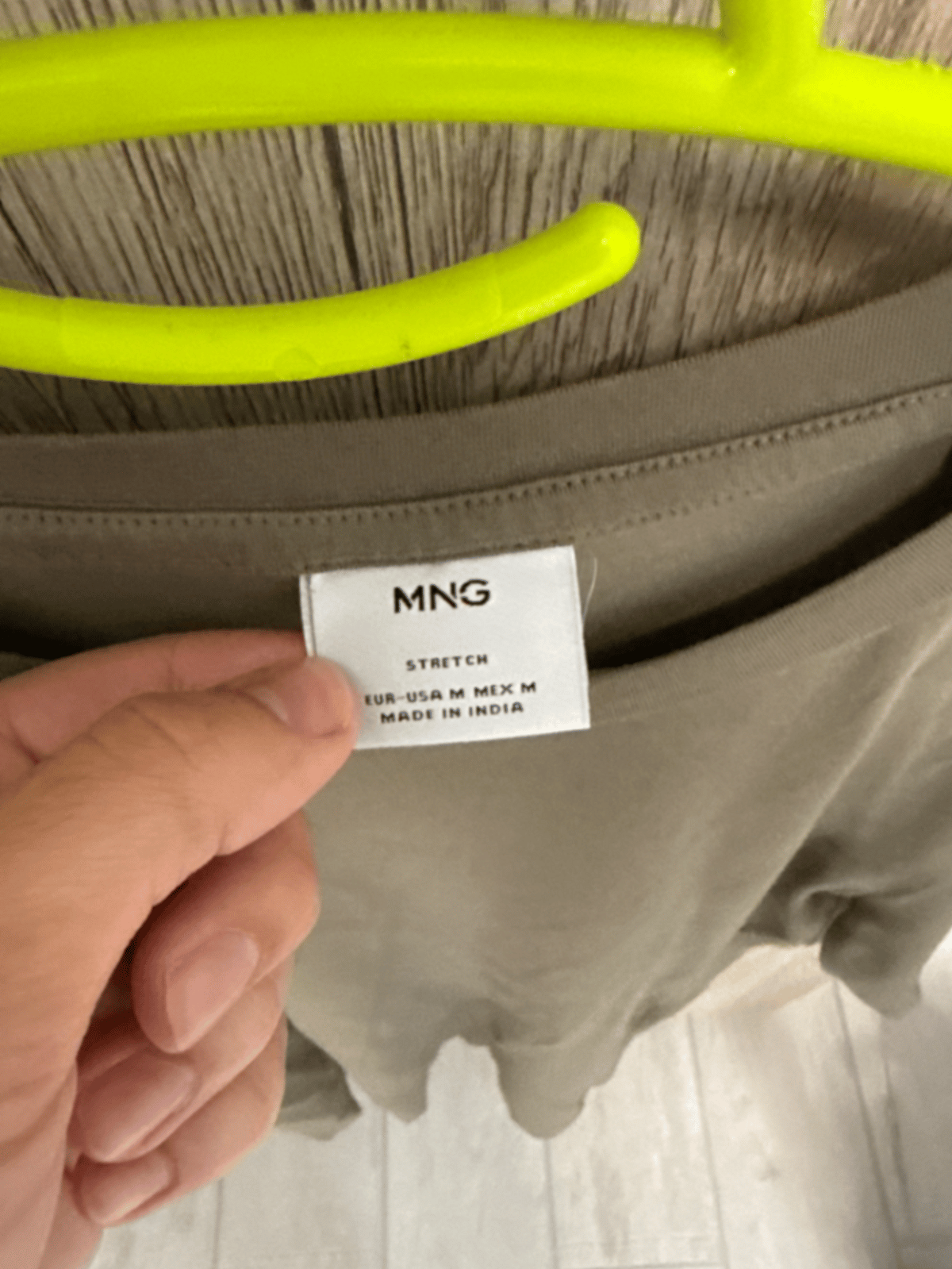 Mango T-shirt da uomo color kaki - photo 3