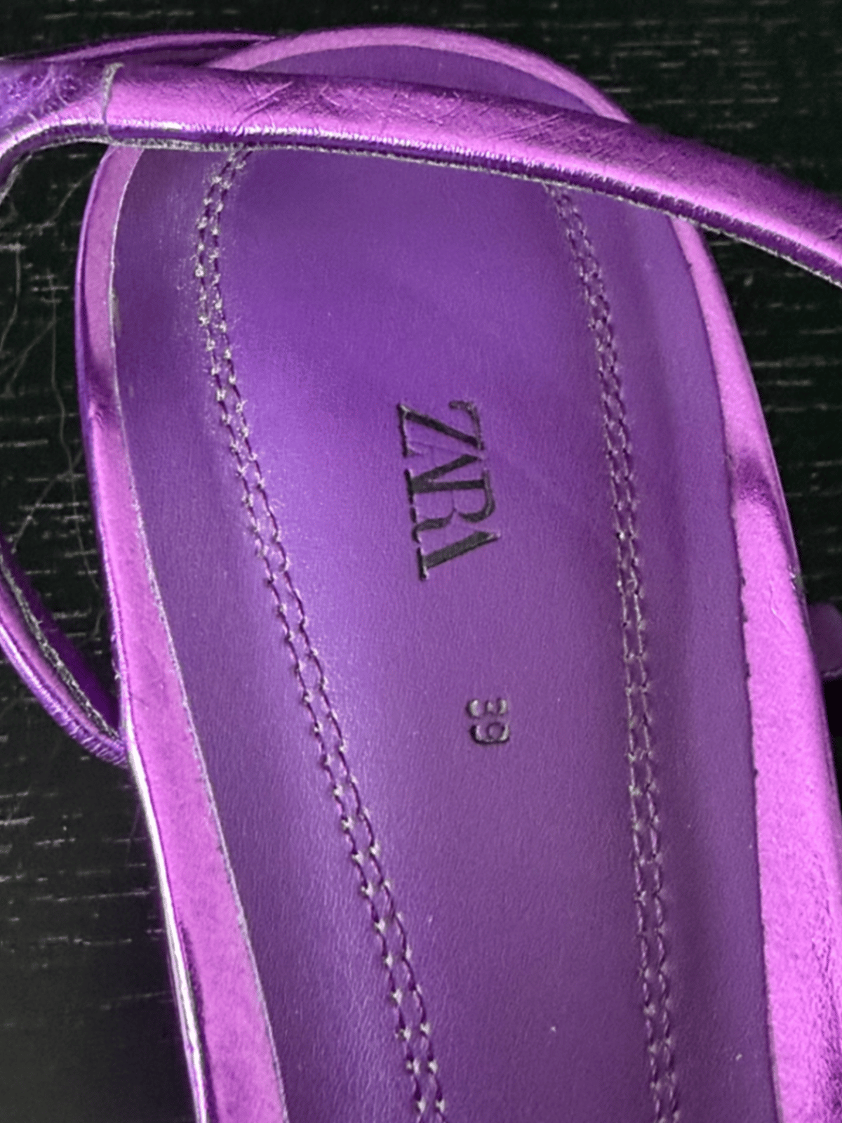 Metallic Purple Wedge Heel Sandals - photo 5