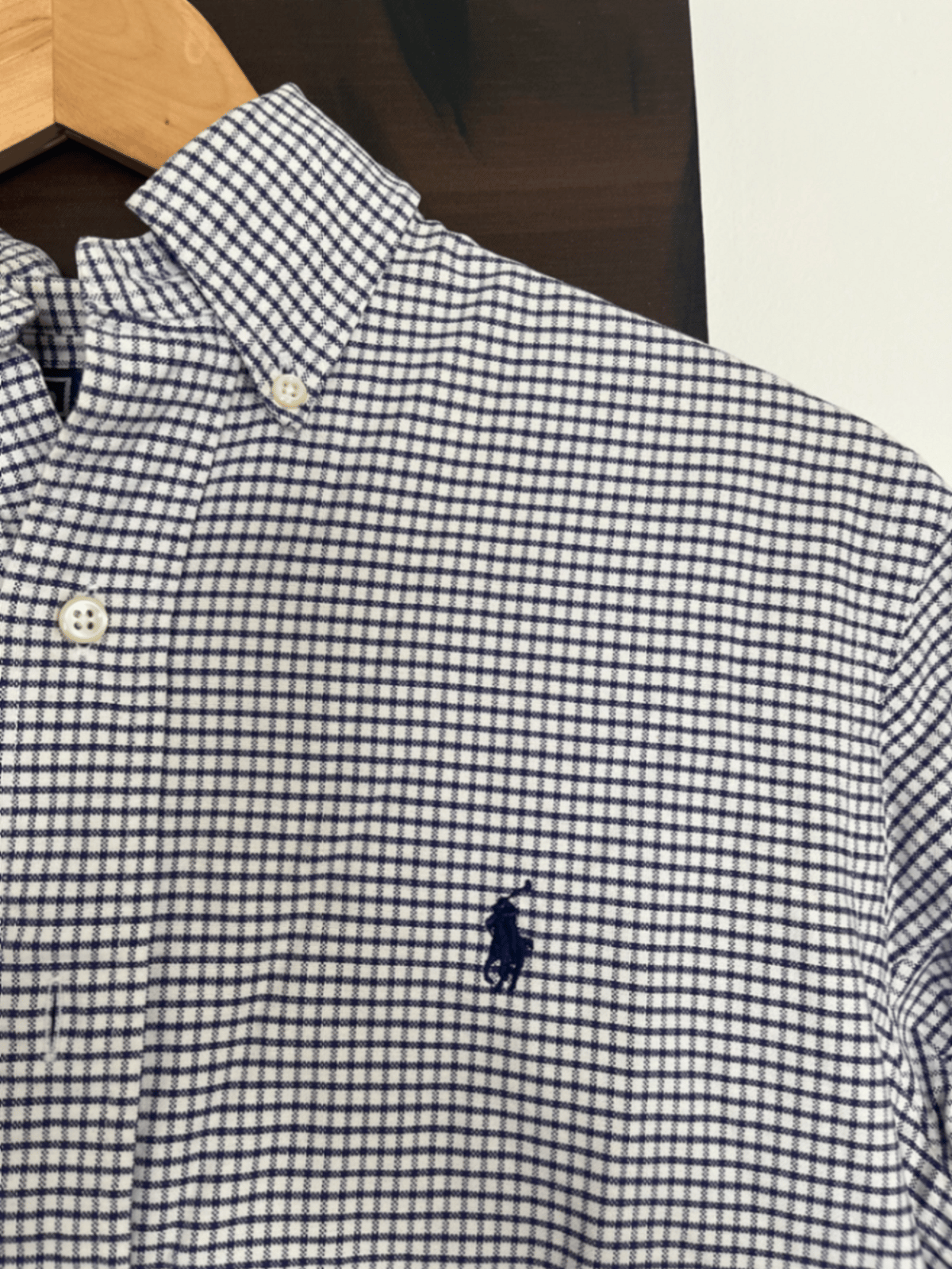 Qmis Oxford b'Ċekkijiet ta' Ralph Lauren - photo 2