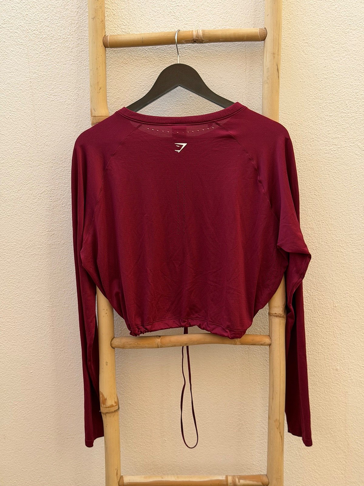 Top sportivo Gymshark color bordeaux con coulisse - photo 3