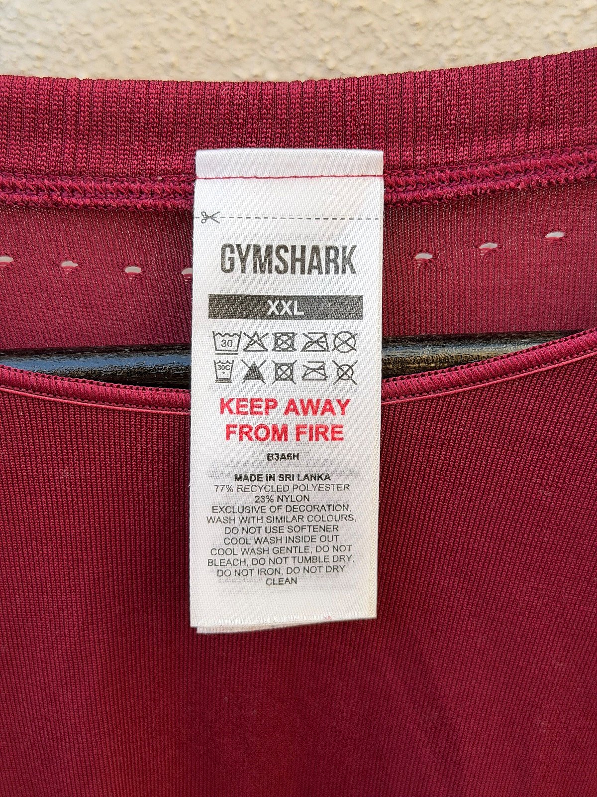 Top sportivo Gymshark color bordeaux con coulisse - photo 4