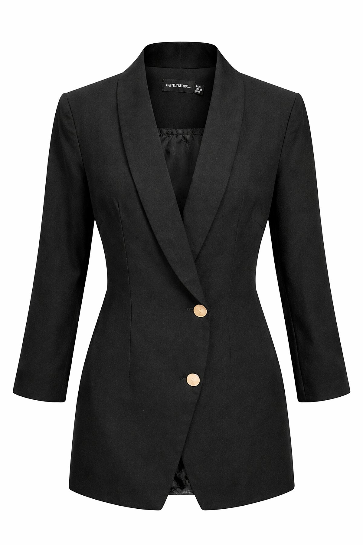 Casaco blazer preto com dois botões - photo 2
