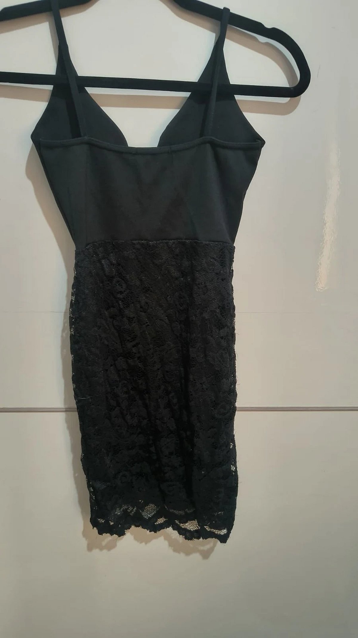 Black lace bodycon mini dress - photo 4