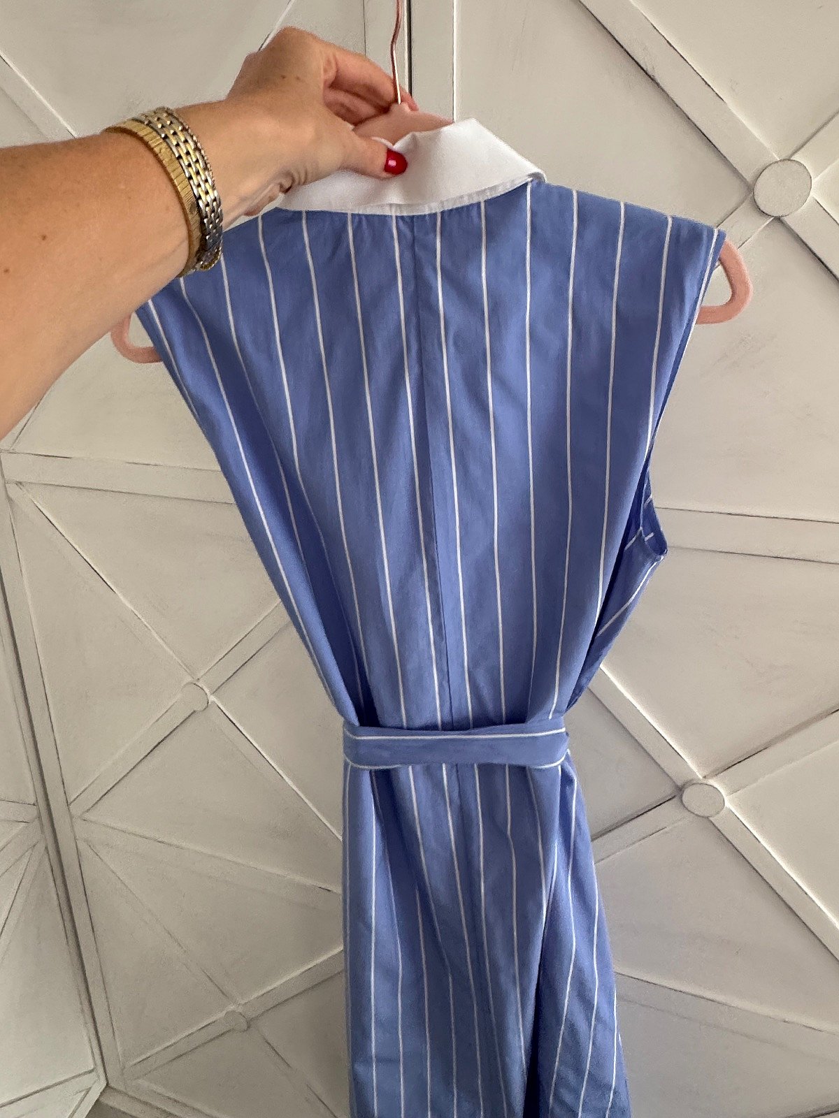 Abito camicia a righe blu di H&M - photo 4