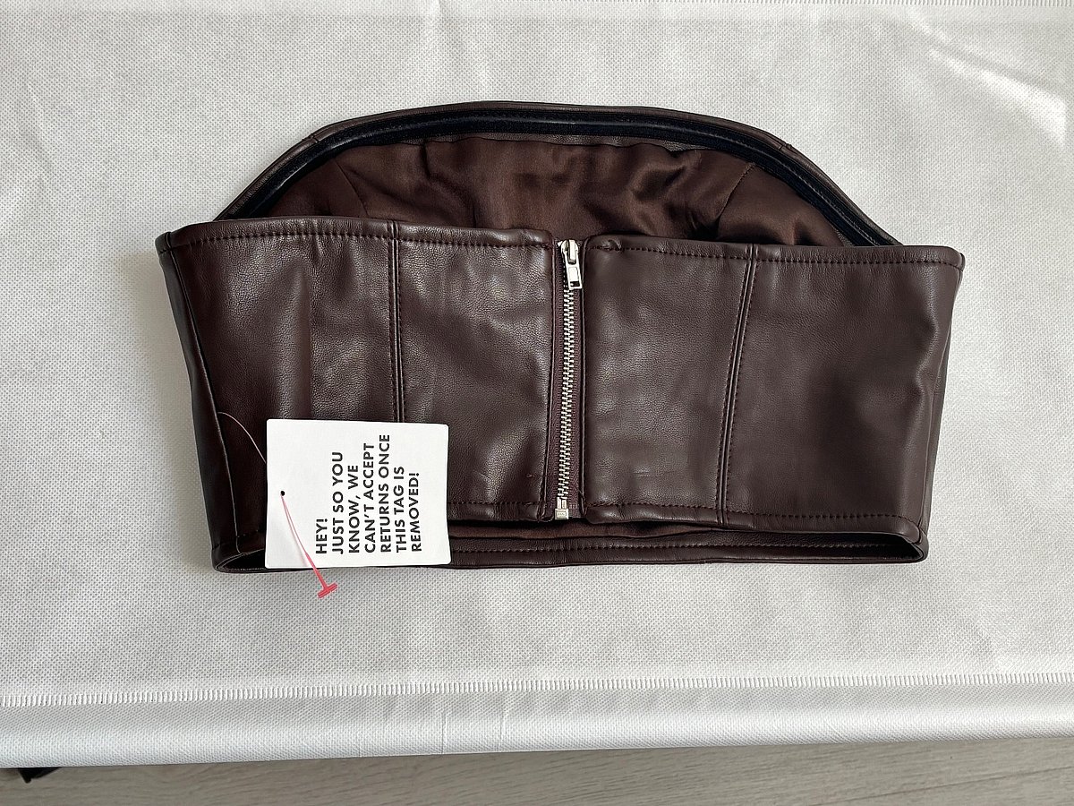 ASOS faux leather brown bustier - photo 2