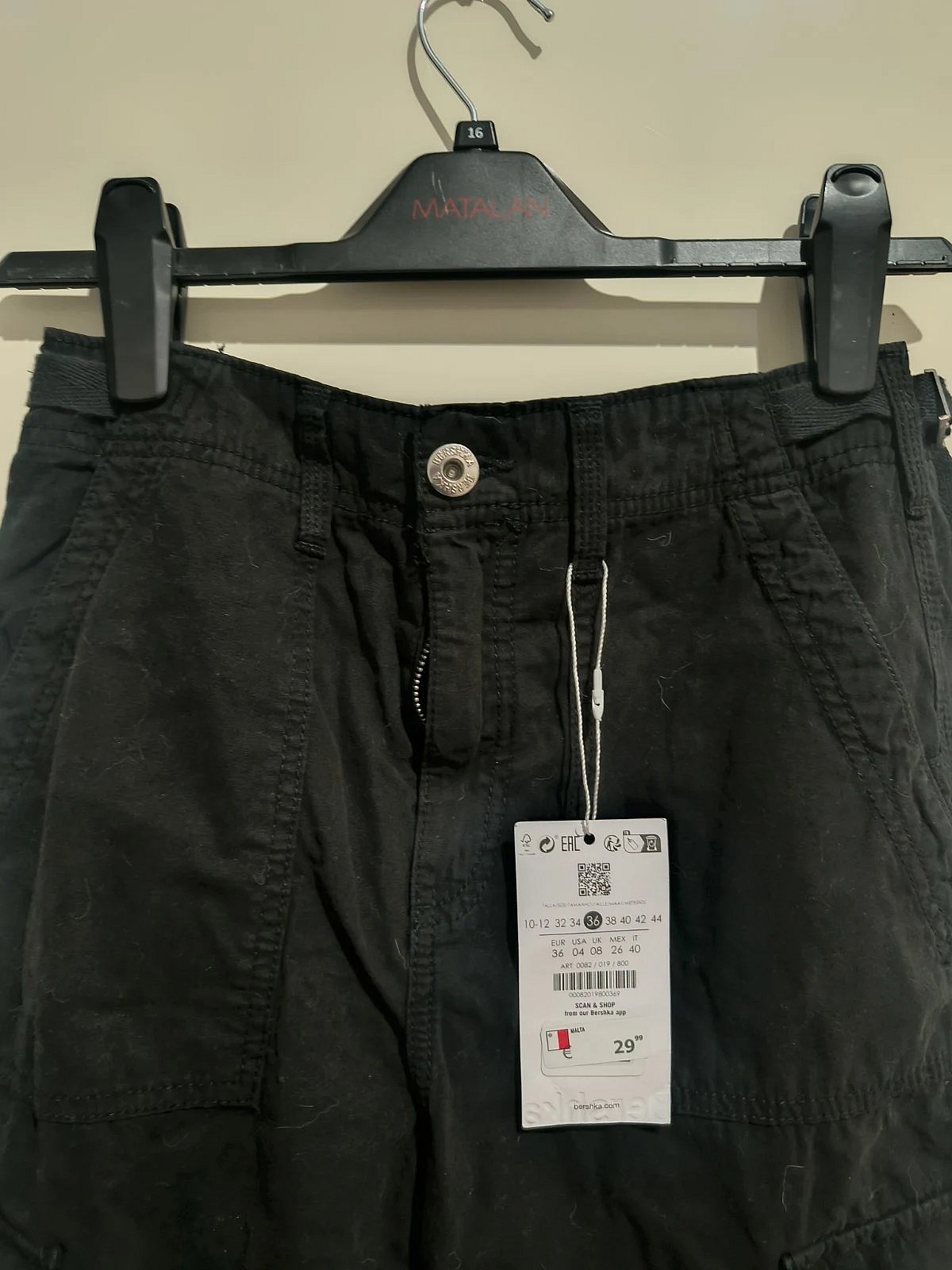 Qalziet Dritti Iswed tal-Kargo Bershka - photo 3