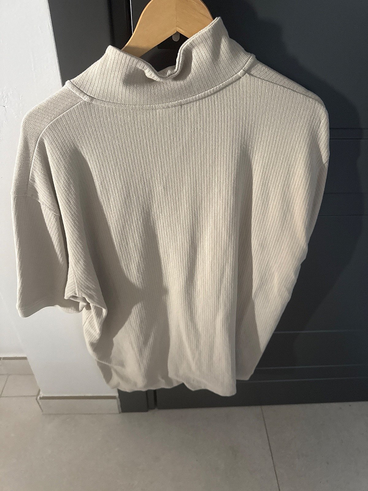 Polo beige a costine - photo 2