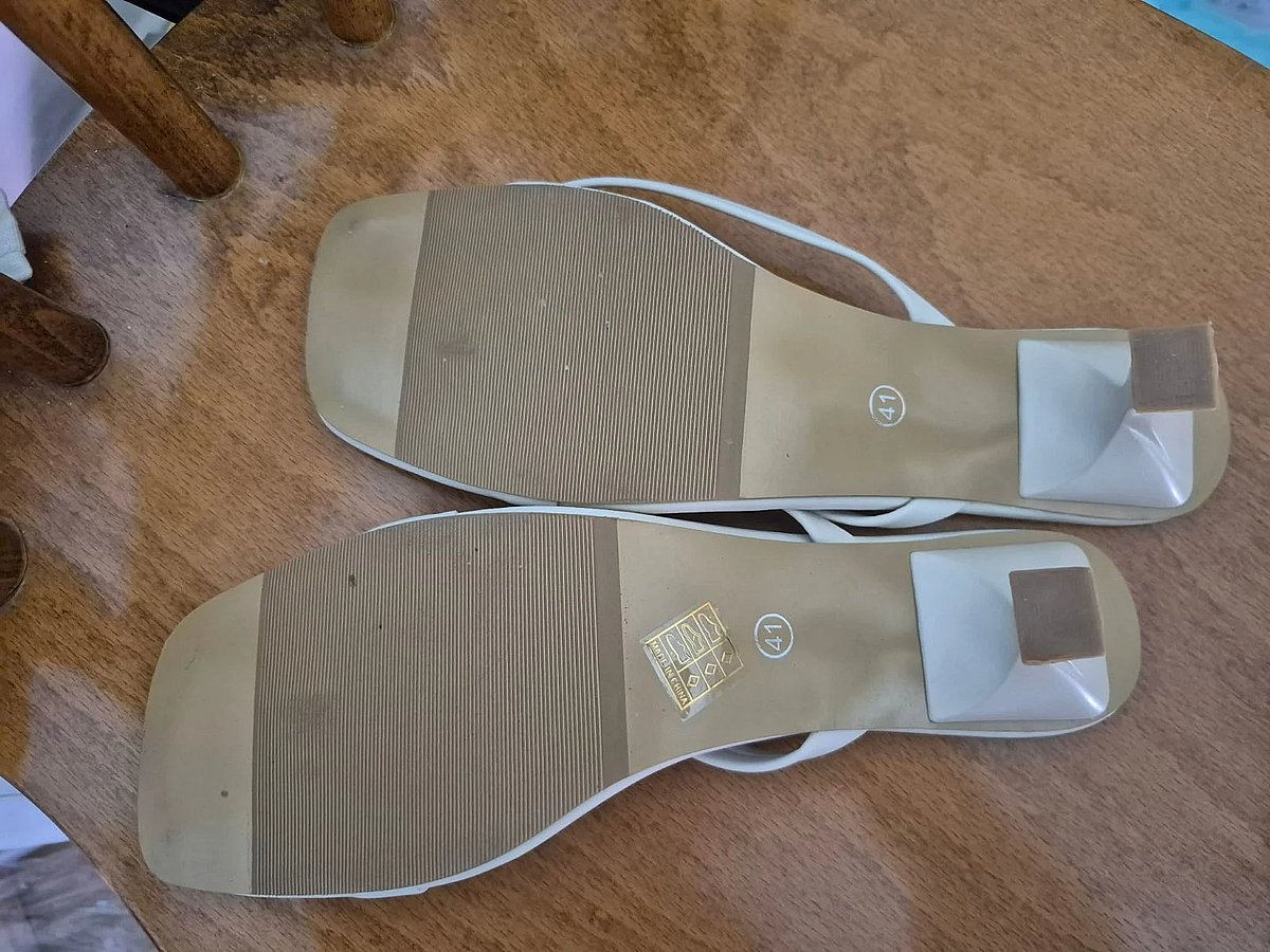 Cream Square Toe Sandals - photo 4