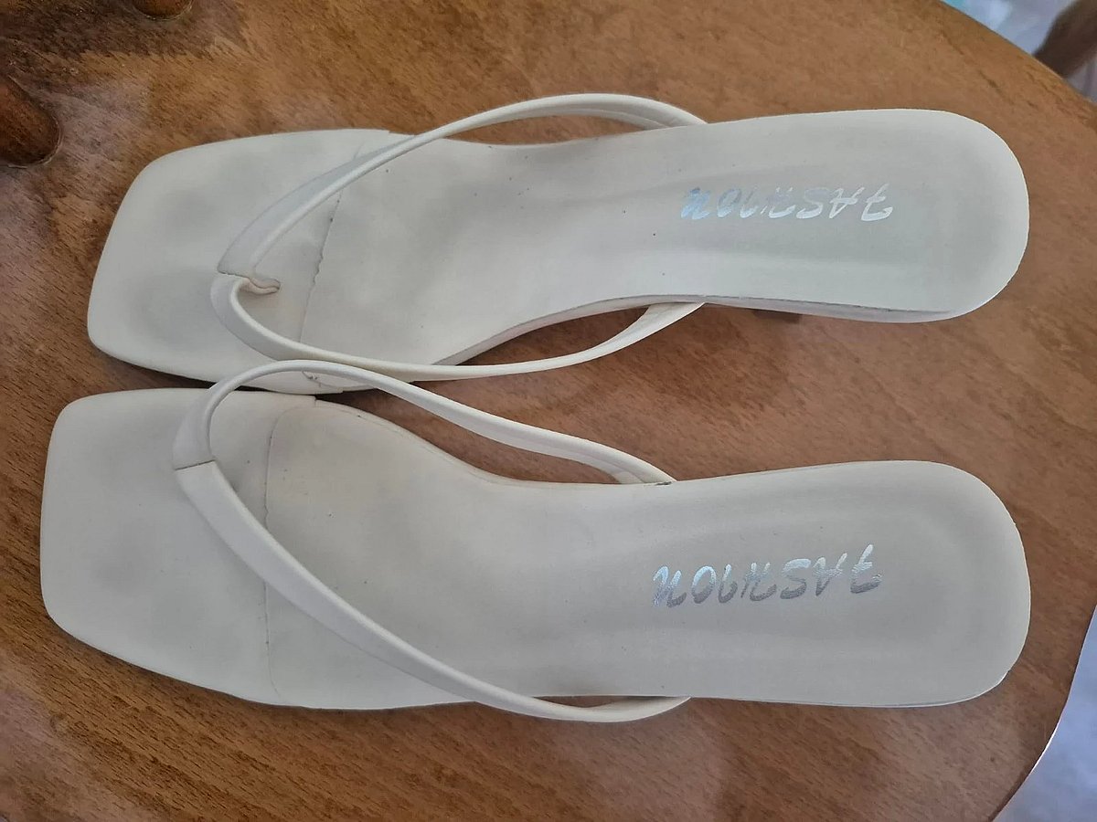Cream Square Toe Sandals - photo 3