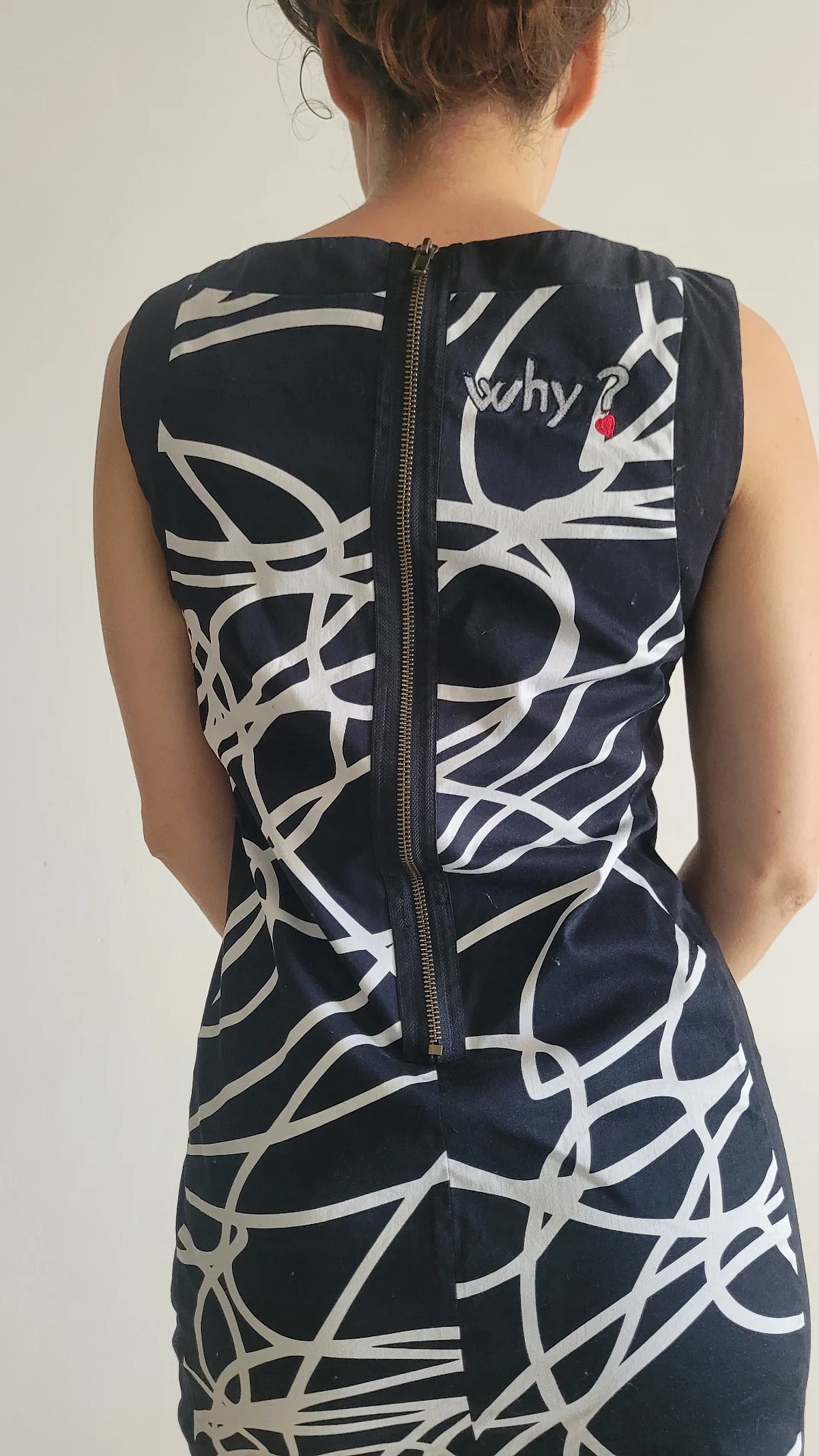 Desigual Black White Abstract Print Dress - photo 2