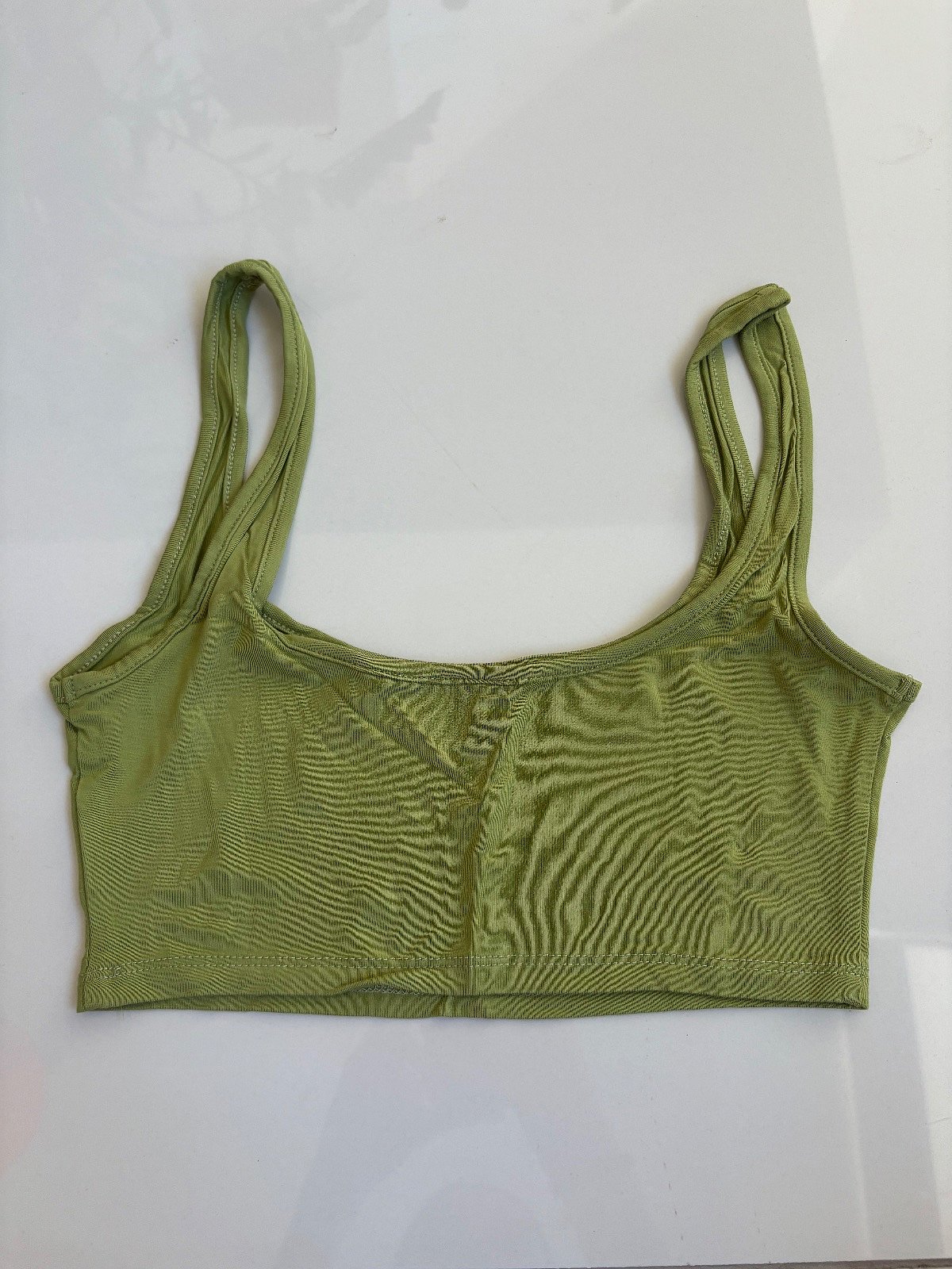 Bralette corta de color verde lima - photo 2