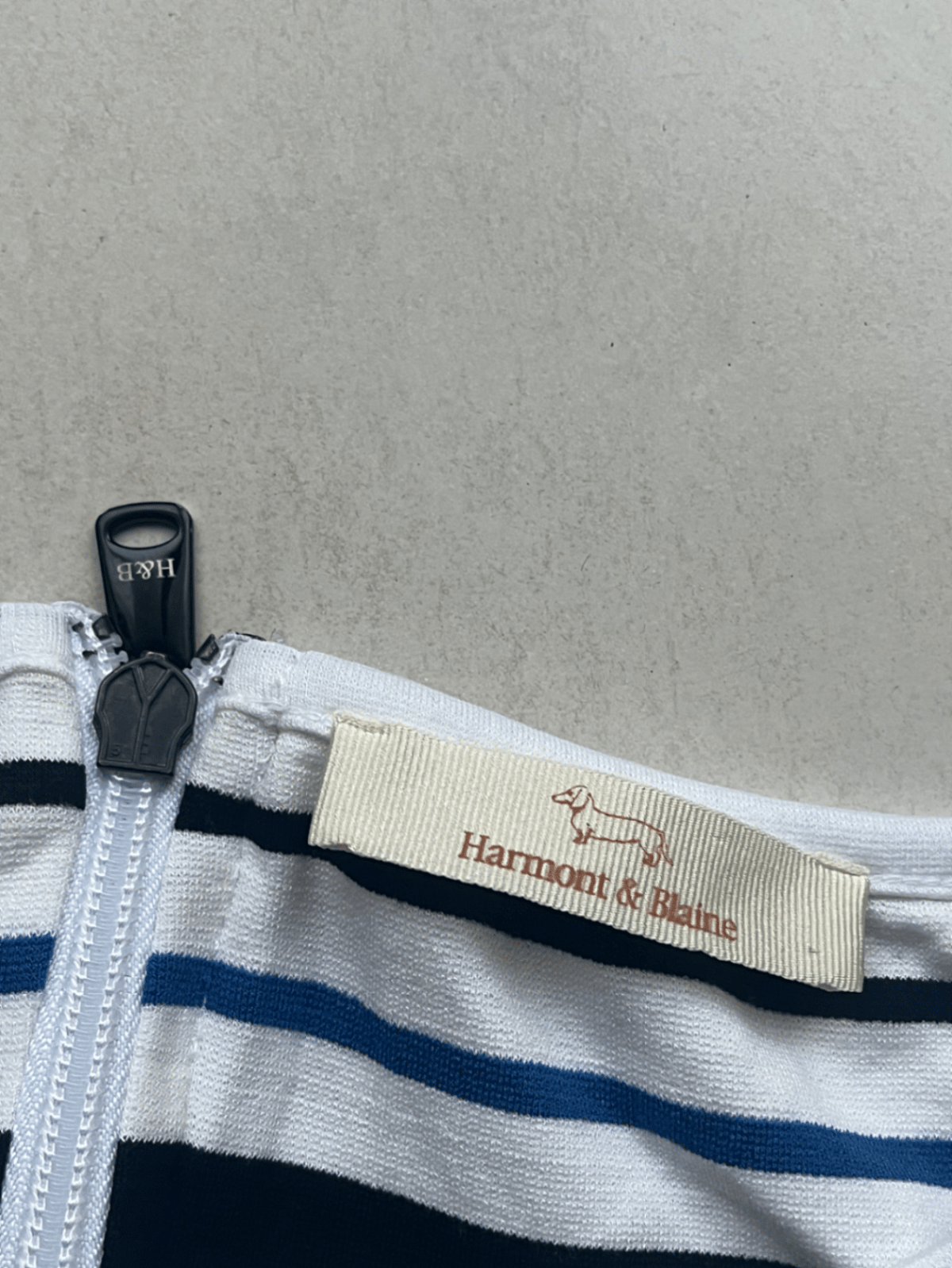 Abito a maniche corte a righe blu Harmont Blaine L - photo 7