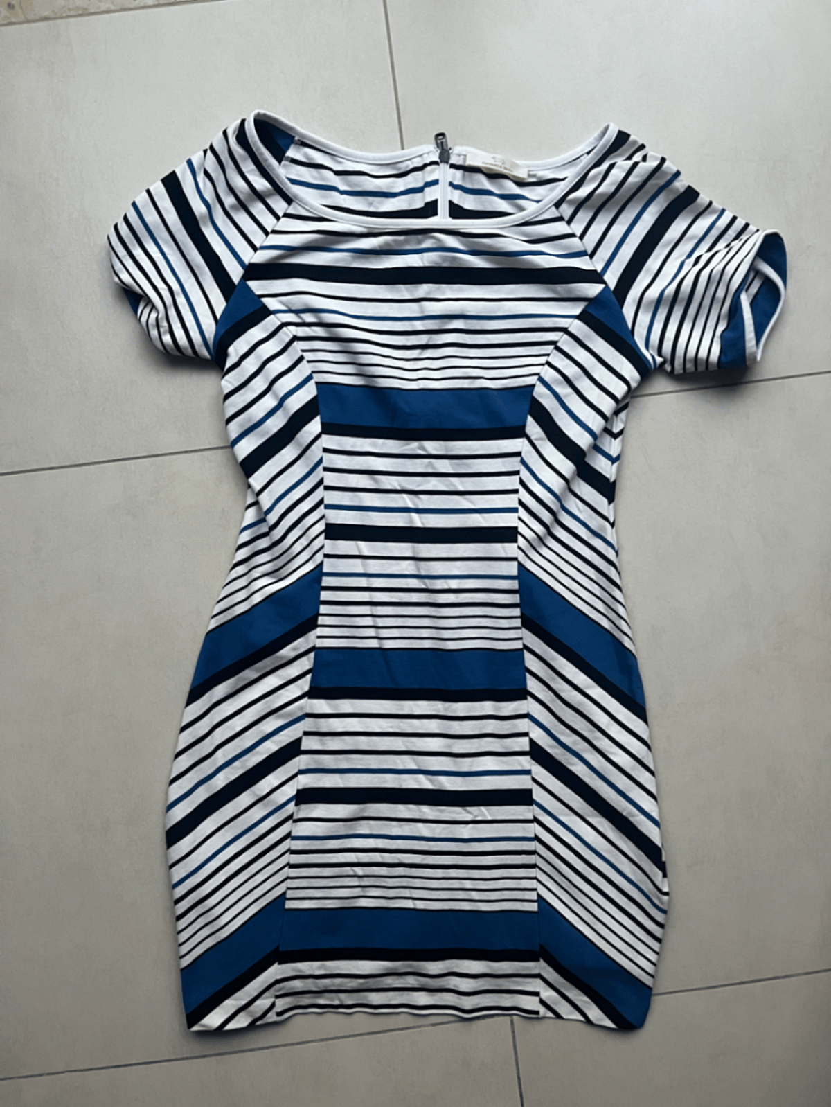 Abito a maniche corte a righe blu Harmont Blaine L - photo 4