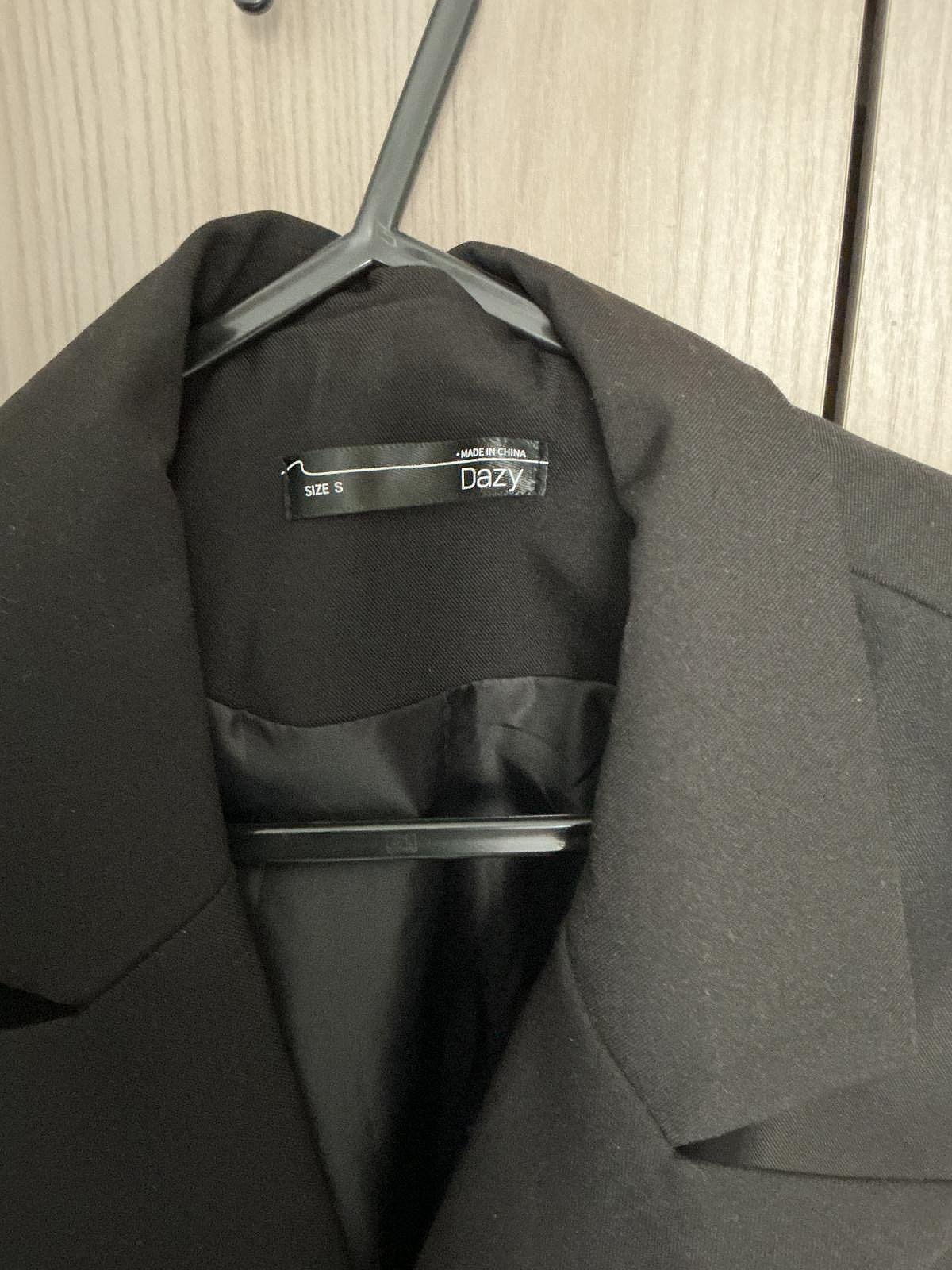 Black sleeveless tailored waistcoat blazer - photo 2