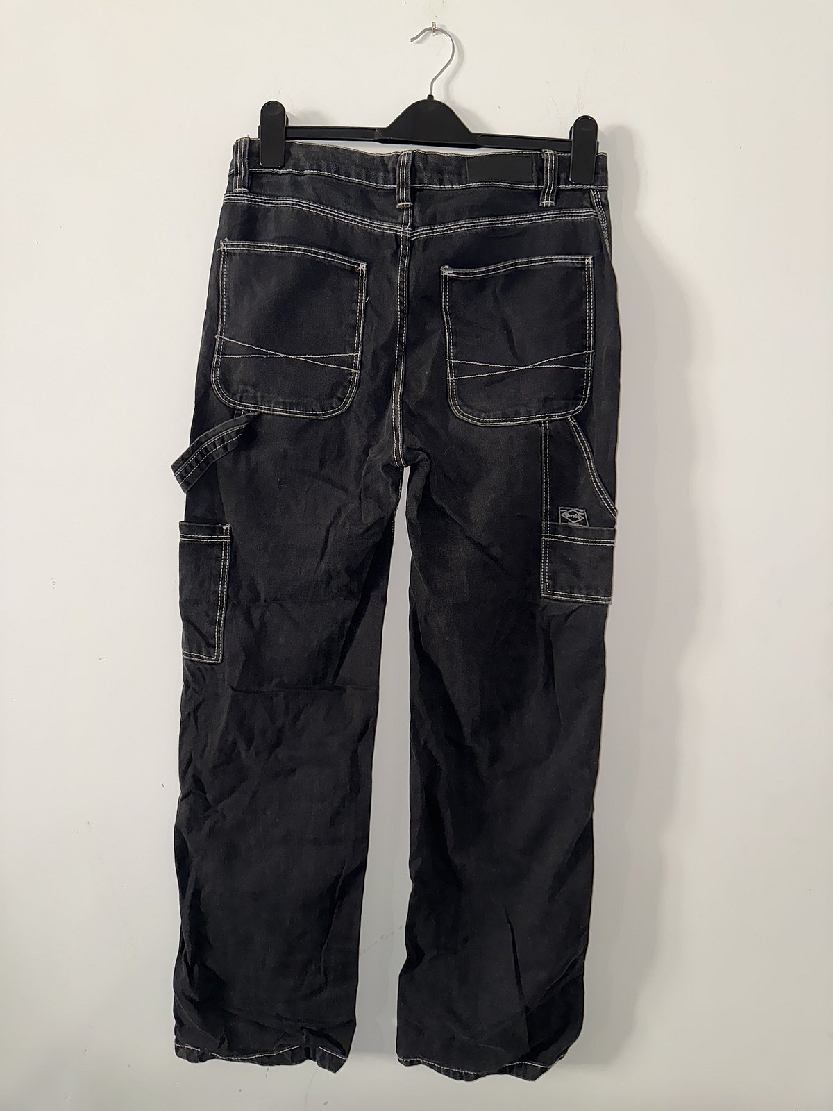 Jeans da carpentiere neri a gamba dritta - photo 2