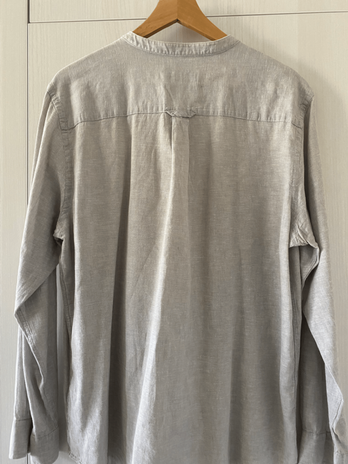 Camicia stile nonno in misto lino grigio - photo 2