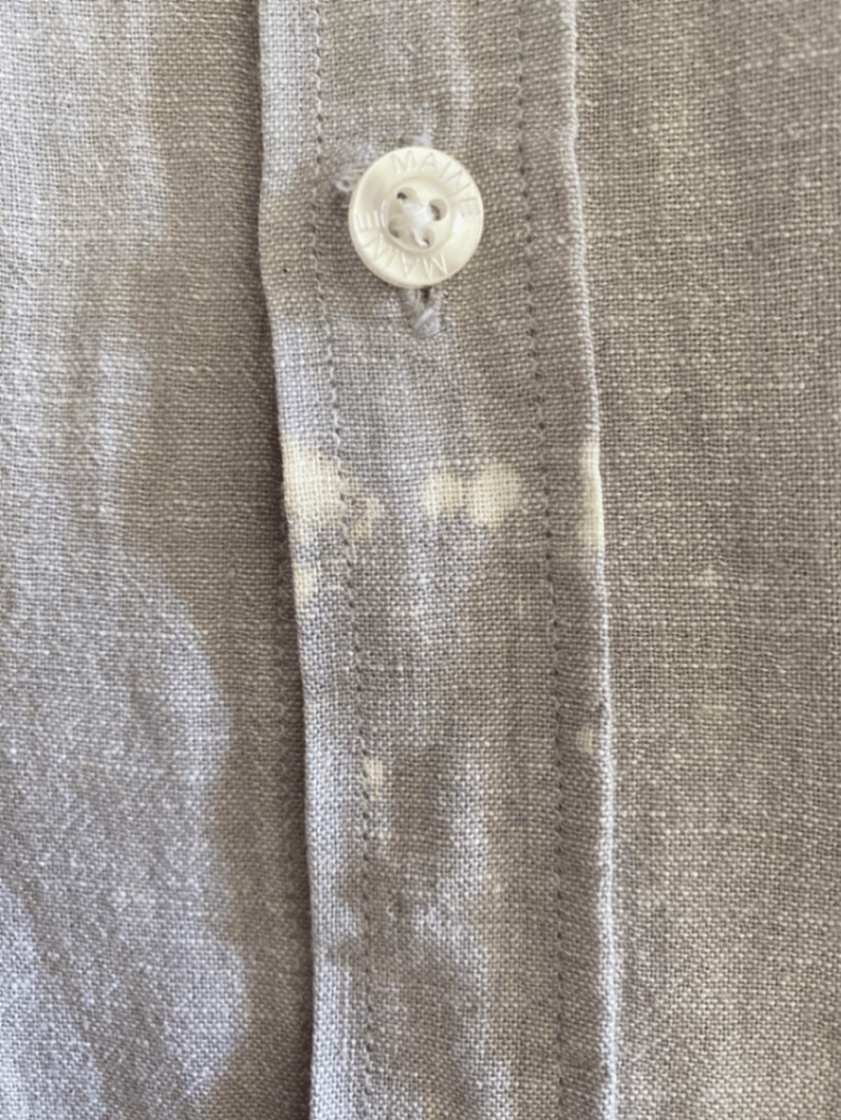 Camicia stile nonno in misto lino grigio - photo 4