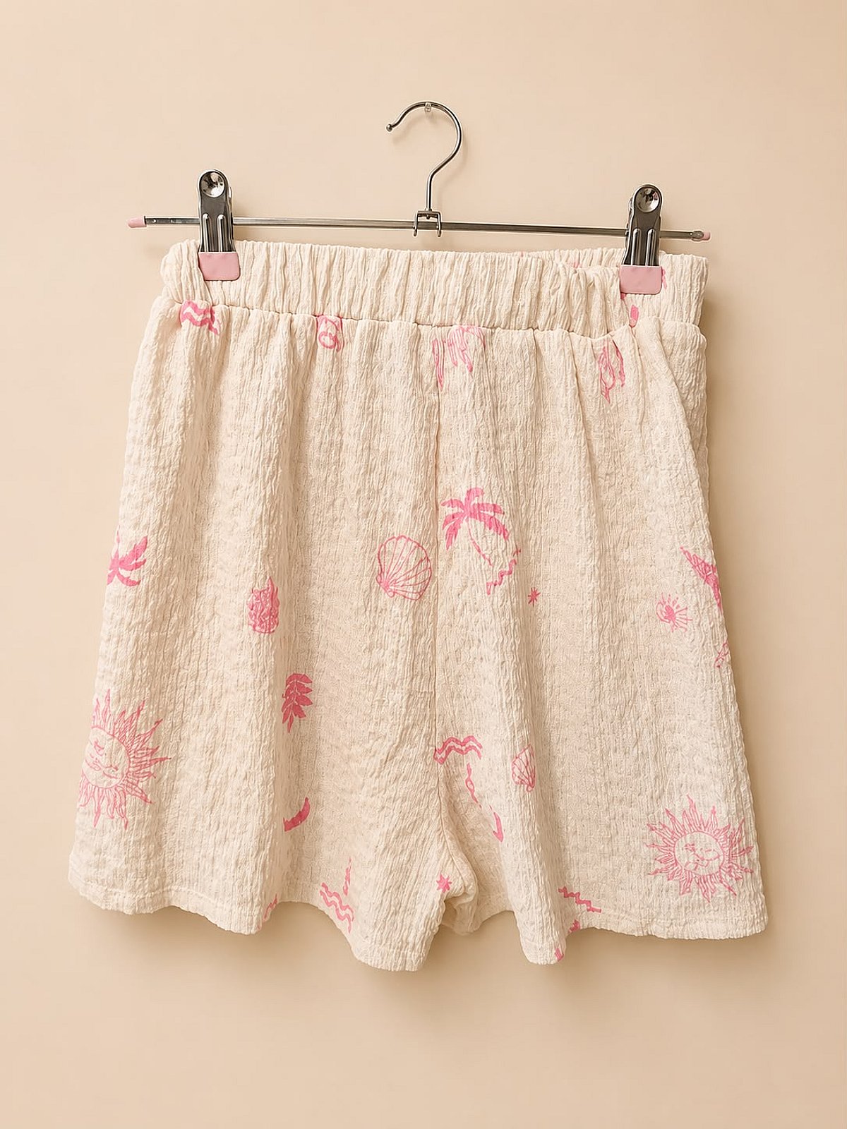 Cream Printed Beach Shorts - photo 2