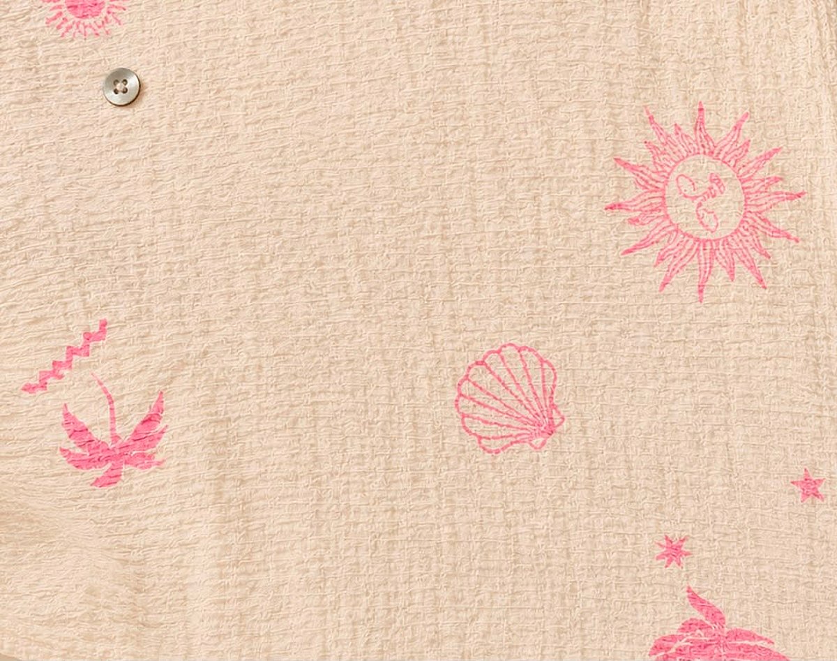 Cream Printed Beach Shorts - photo 3