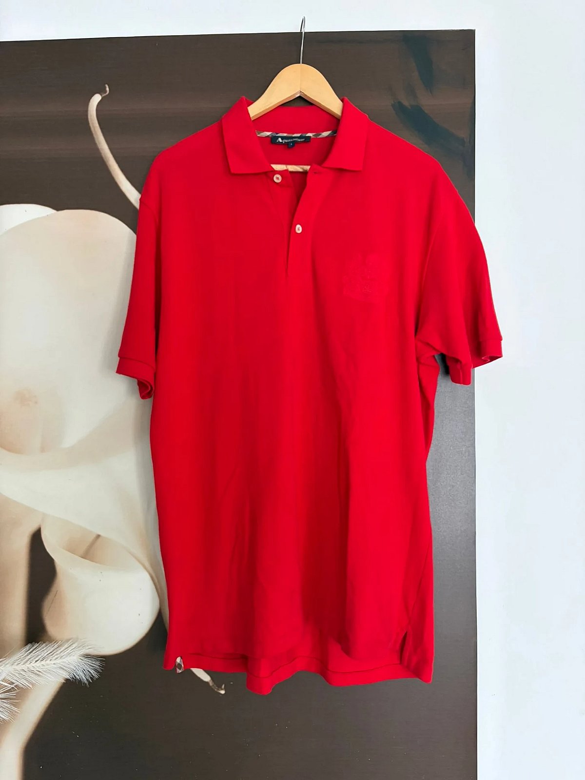 Polo Shirt b'kmiem qosra ħamra - photo 5