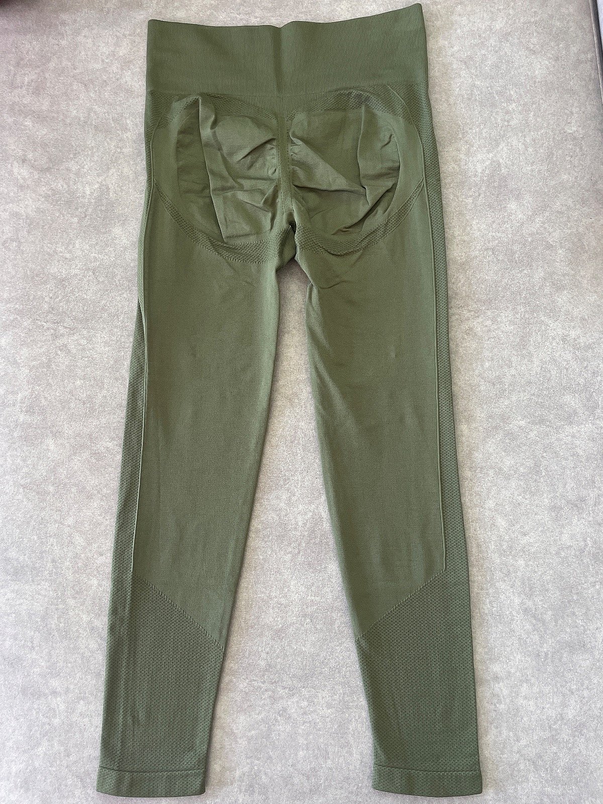 Leggings a zampa d'elefante color verde oliva - photo 2