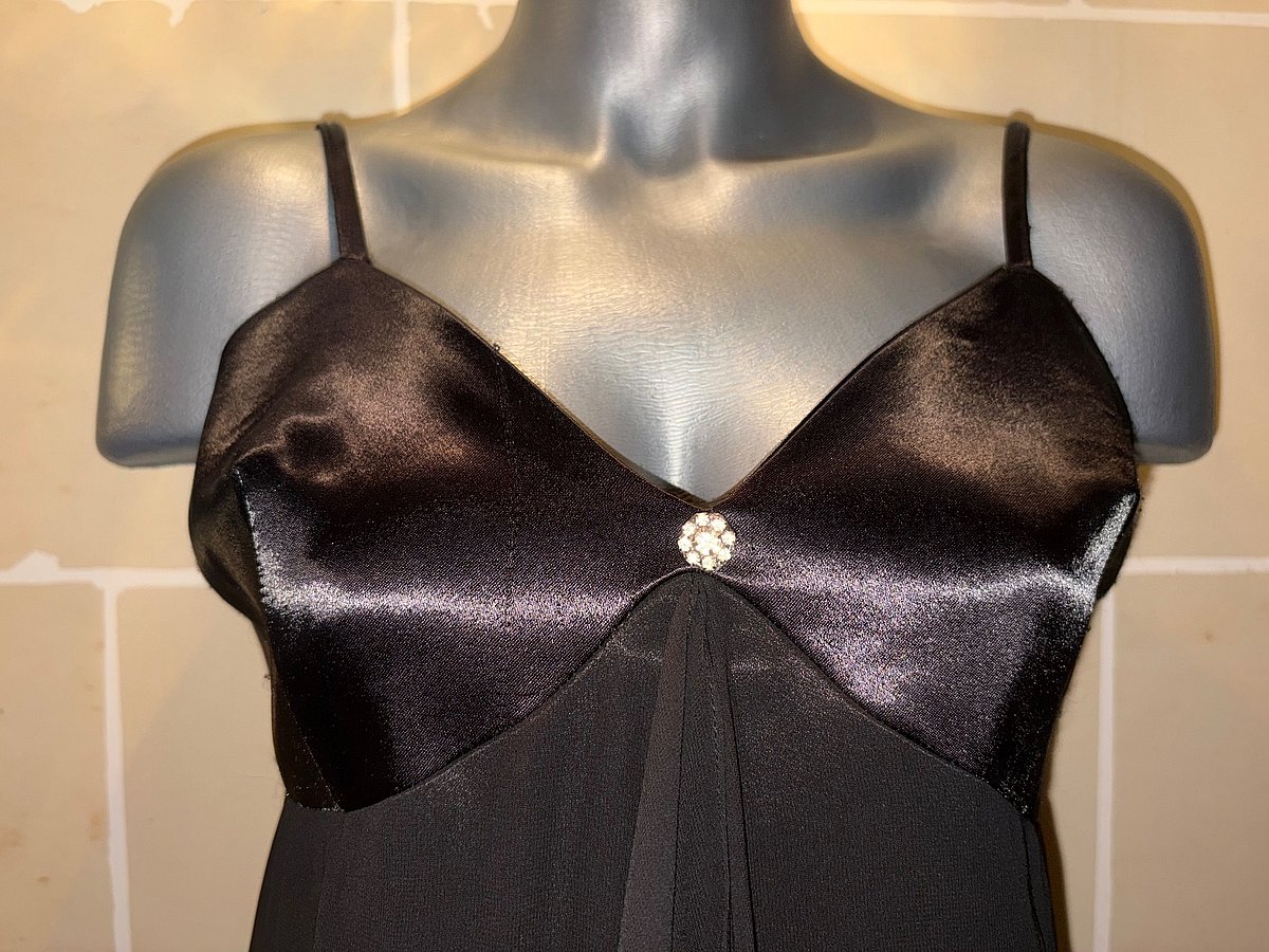 Fancy Black Satin Dress EU42 - photo 2
