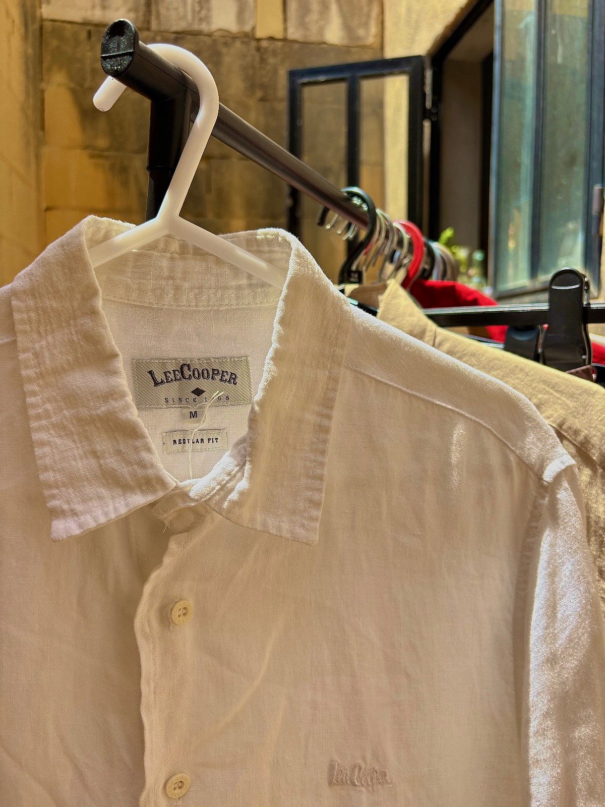 Camicia in lino bianco Lee Cooper - photo 2