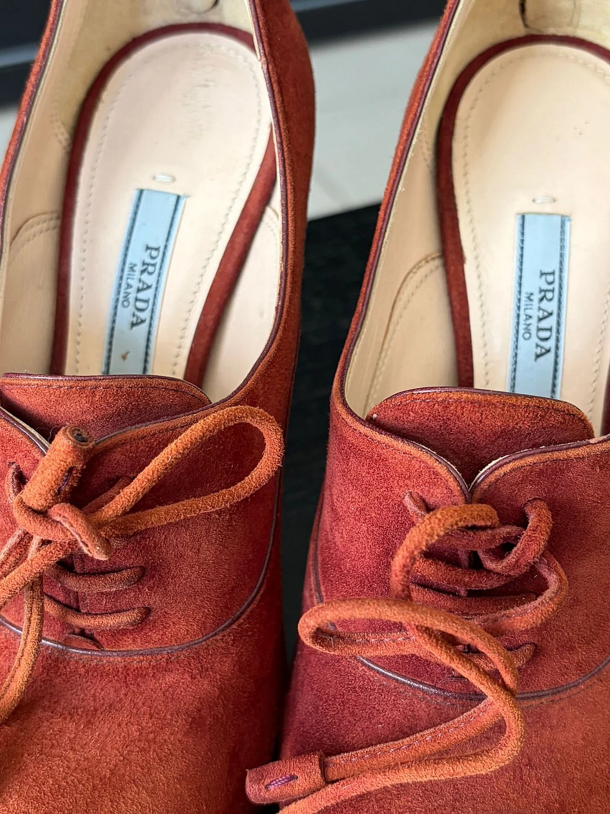 Takkuna Għolja Prada Suede Lace Up Platform - photo 5