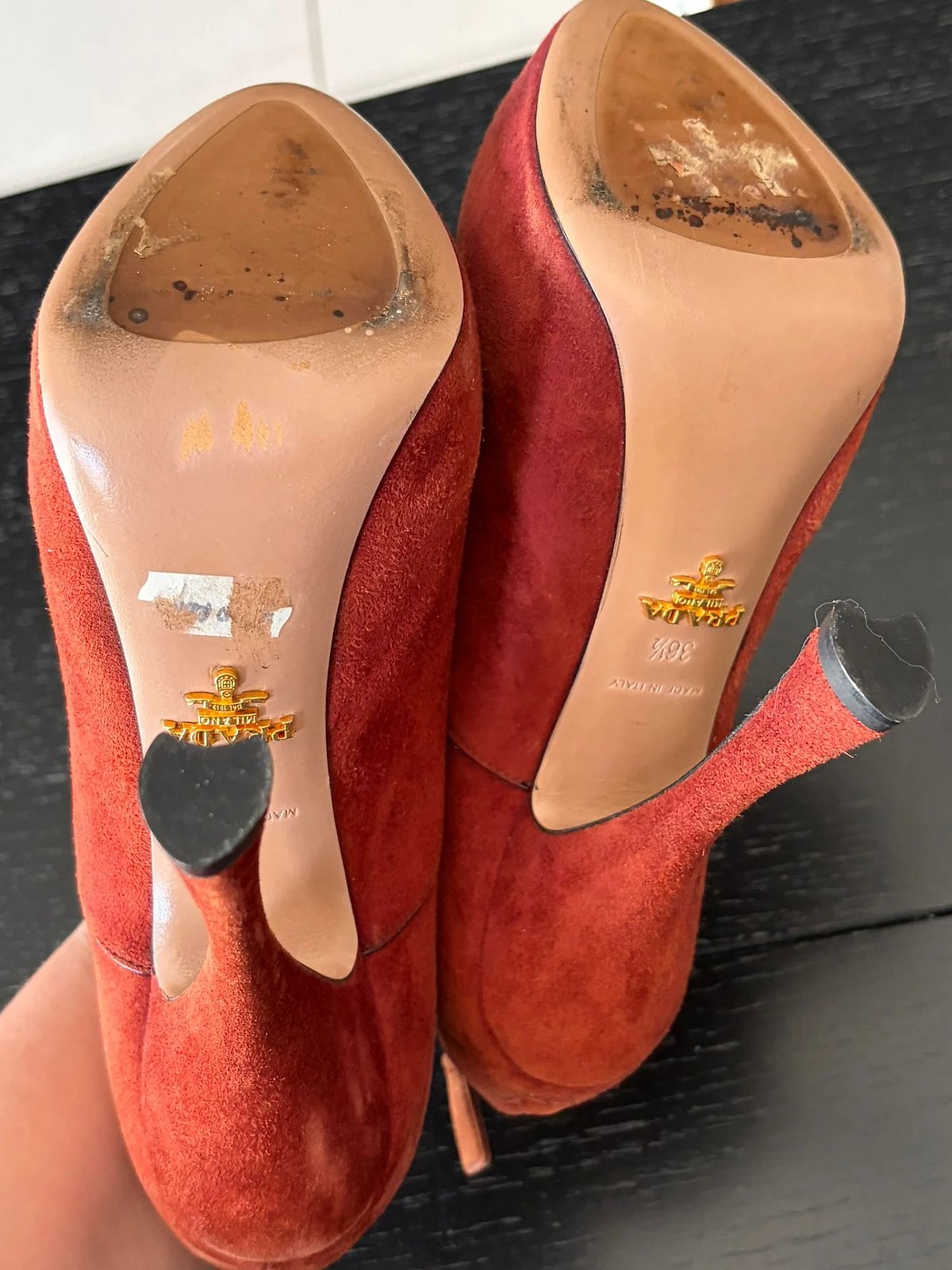 Takkuna Għolja Prada Suede Lace Up Platform - photo 8