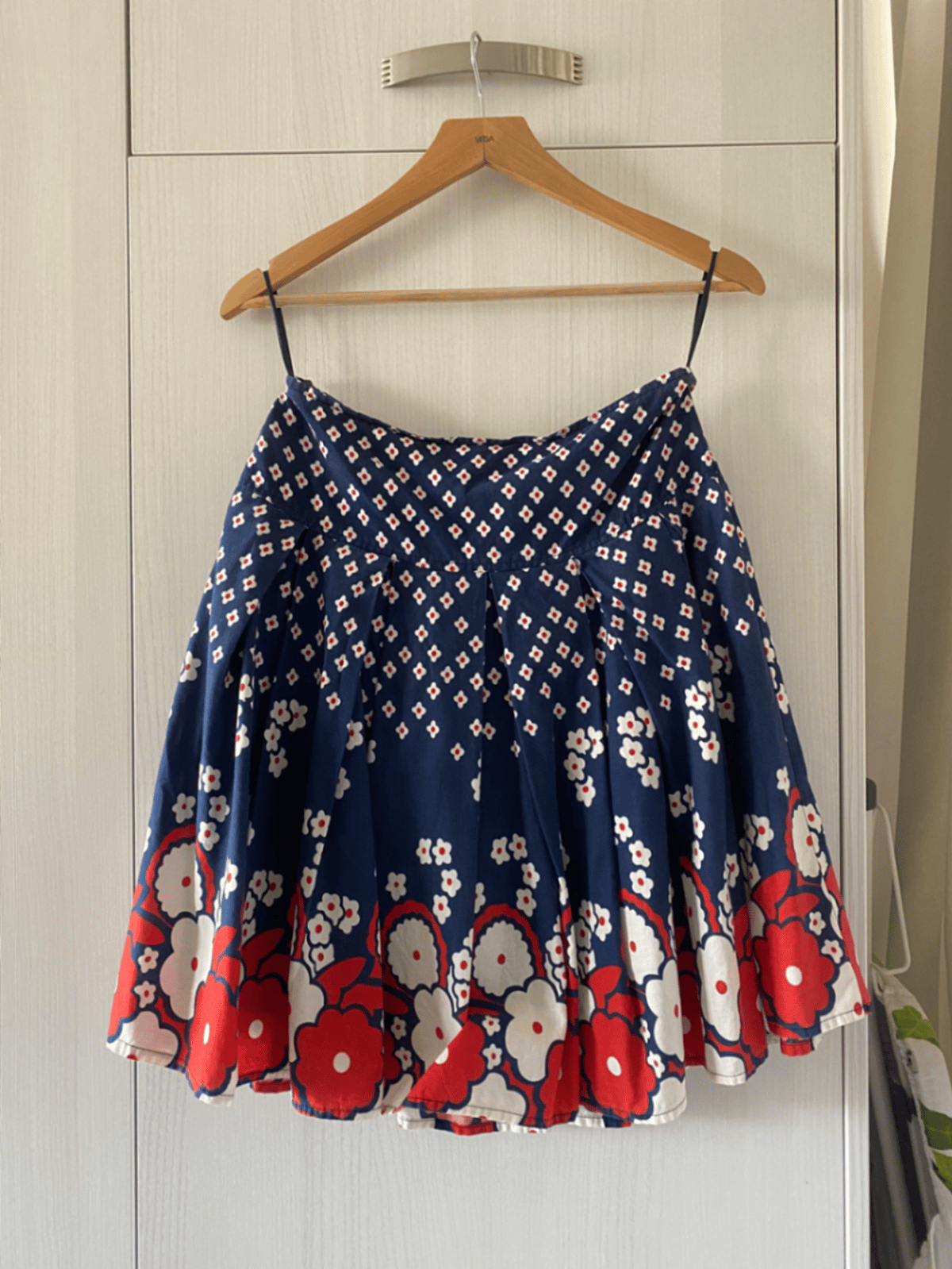 Gonna blu navy con motivi floreali - photo 2