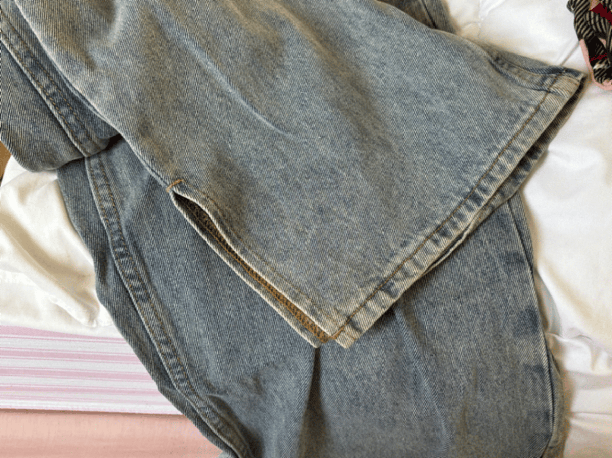 Jeans tad-Denim Motel b'Saqajn Dritti - photo 3