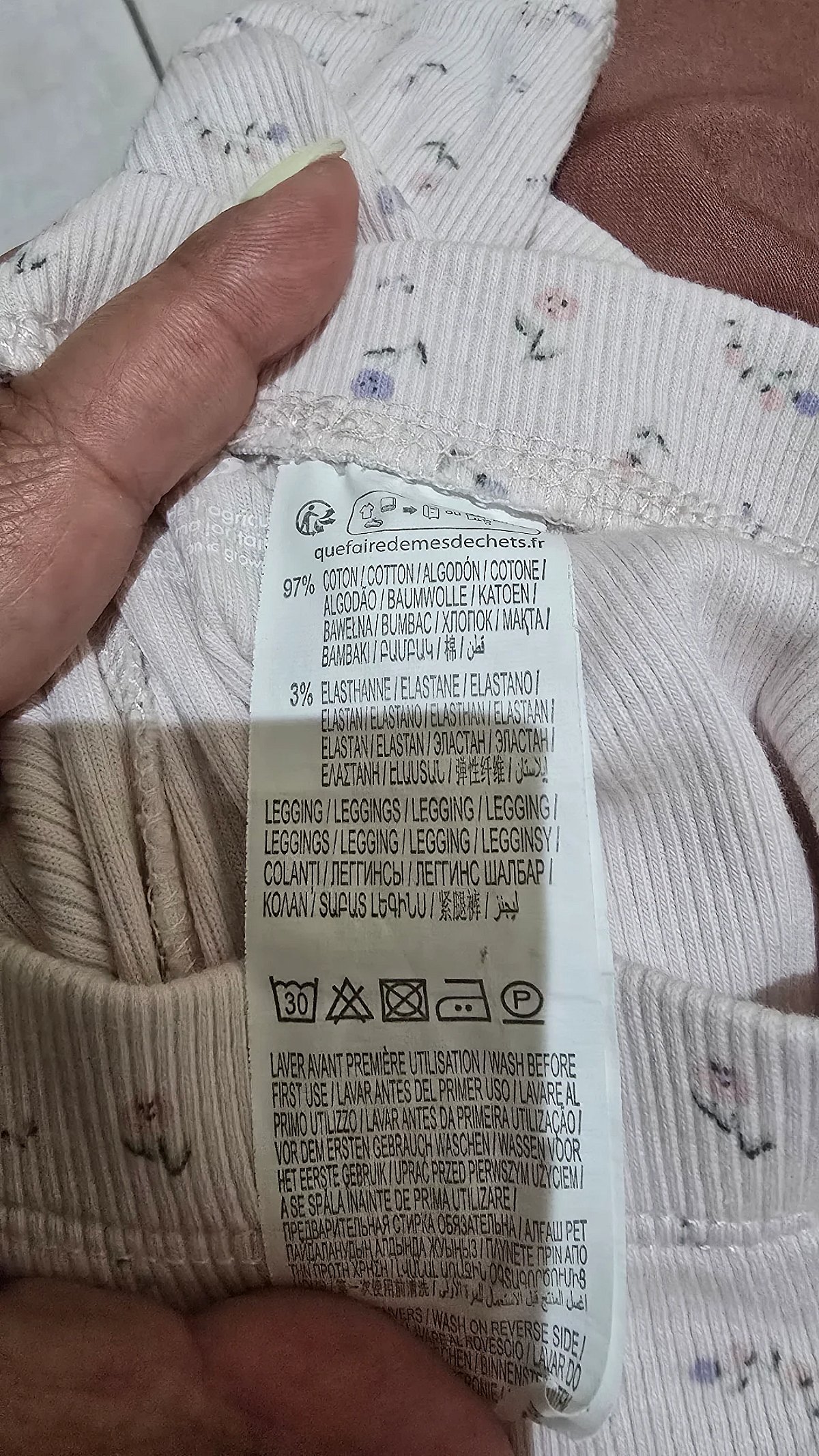 Leggings bil-kustilji tal-fjuri tat-trabi - photo 5