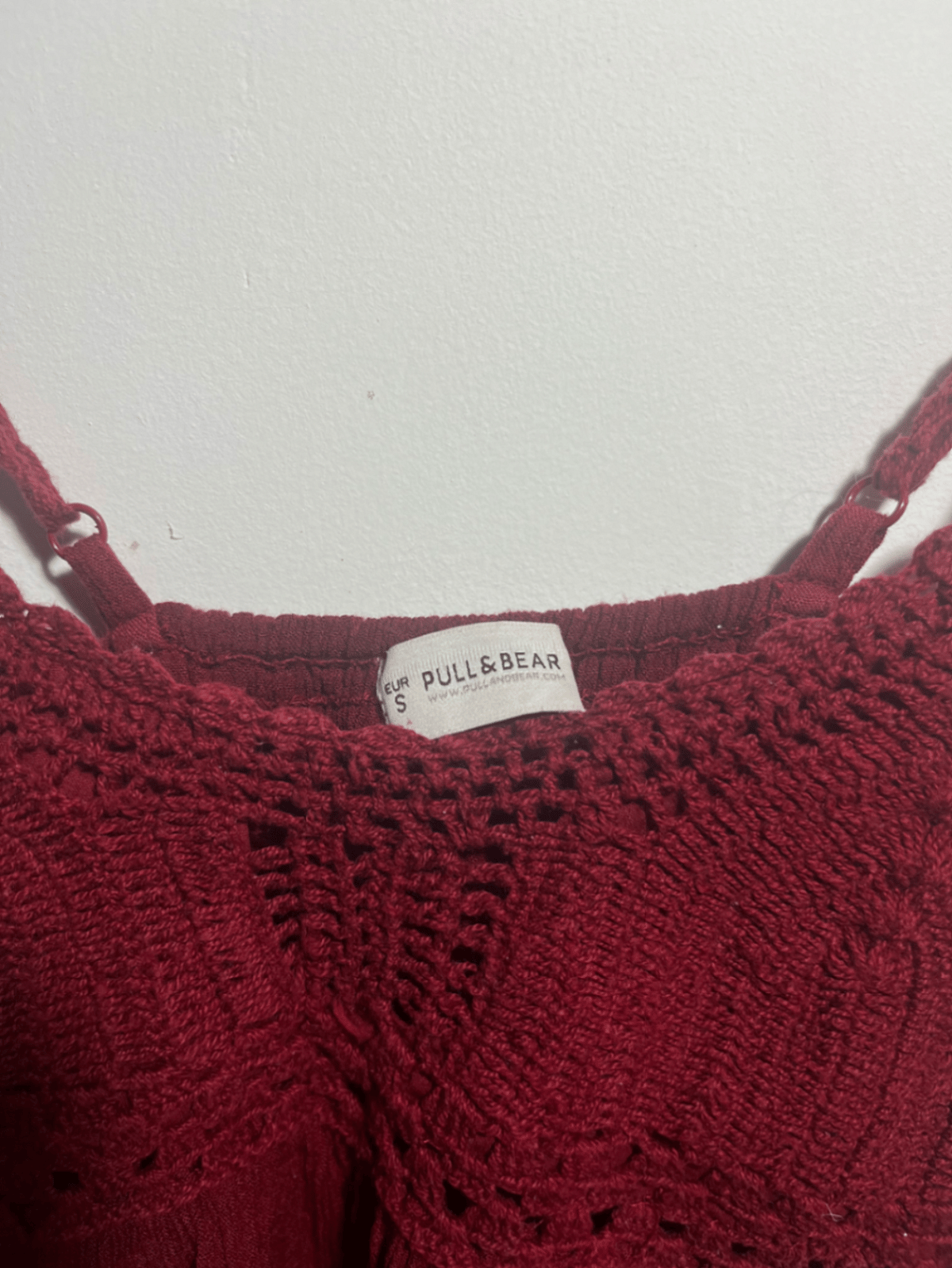 Top Cami tal-Ganċ Burgundy - photo 2