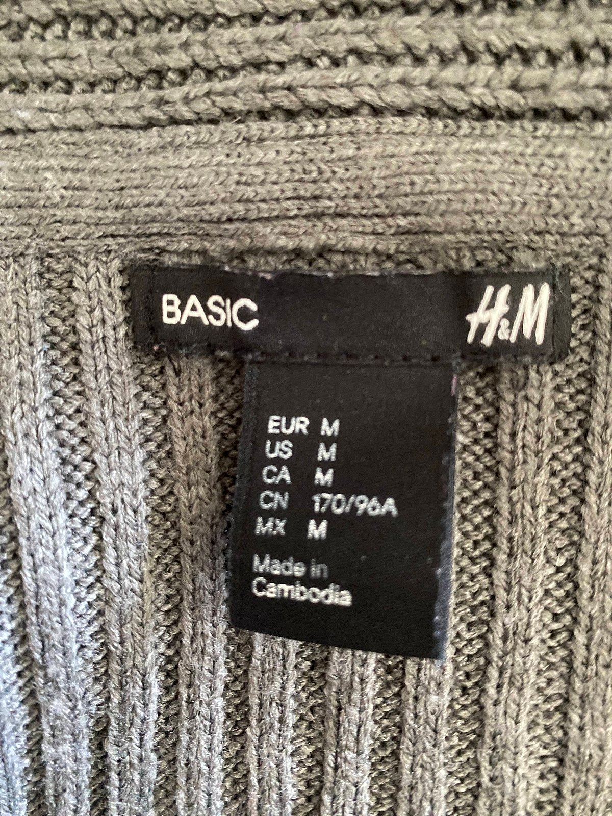 Cardigan a scialle grigio a coste di H&M - photo 3