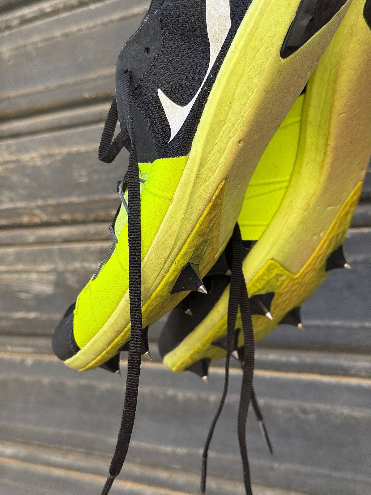Nike Black Neon Spiked Running Shoes - photo 3