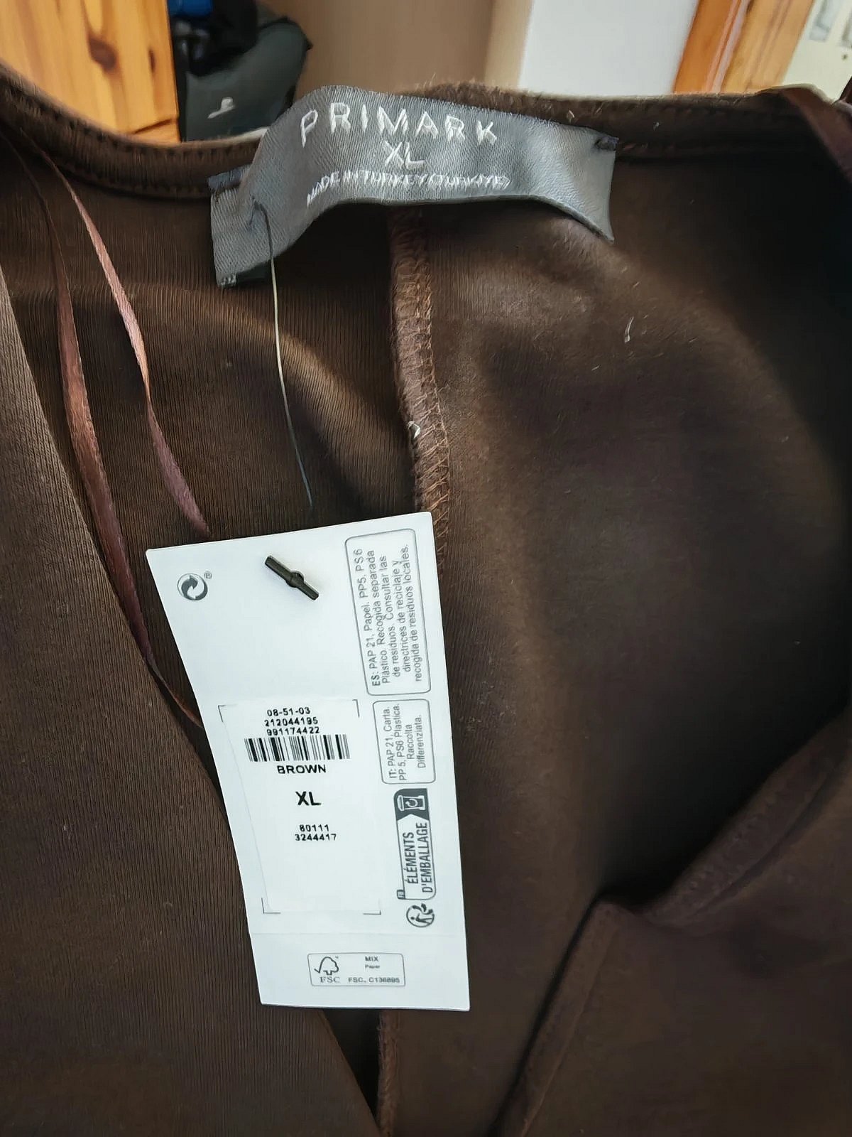 Top sem mangas com decote em V, cor castanho-escuro, da Primark, novo em folha - photo 5