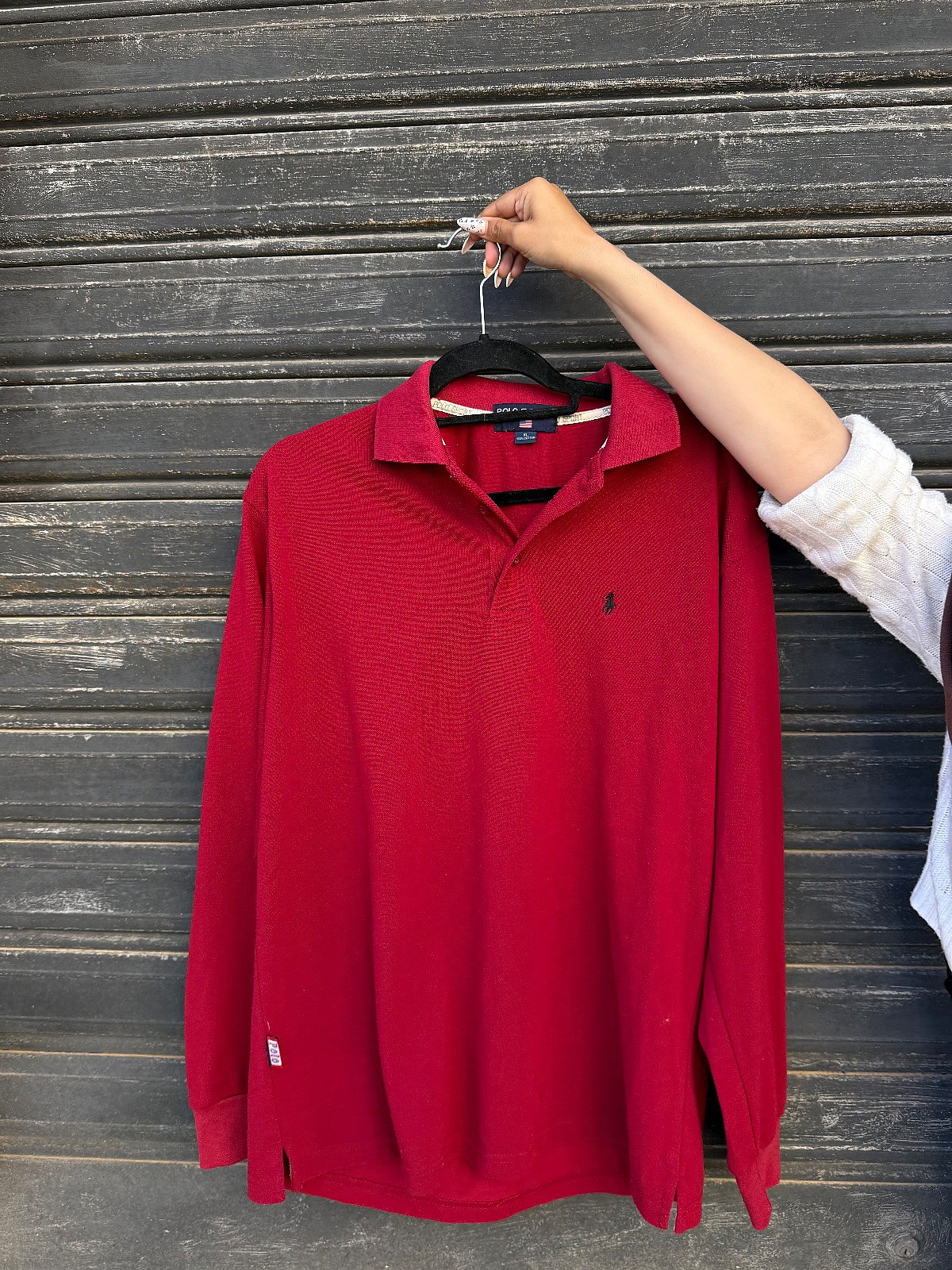Polo rojo de manga larga - photo 2
