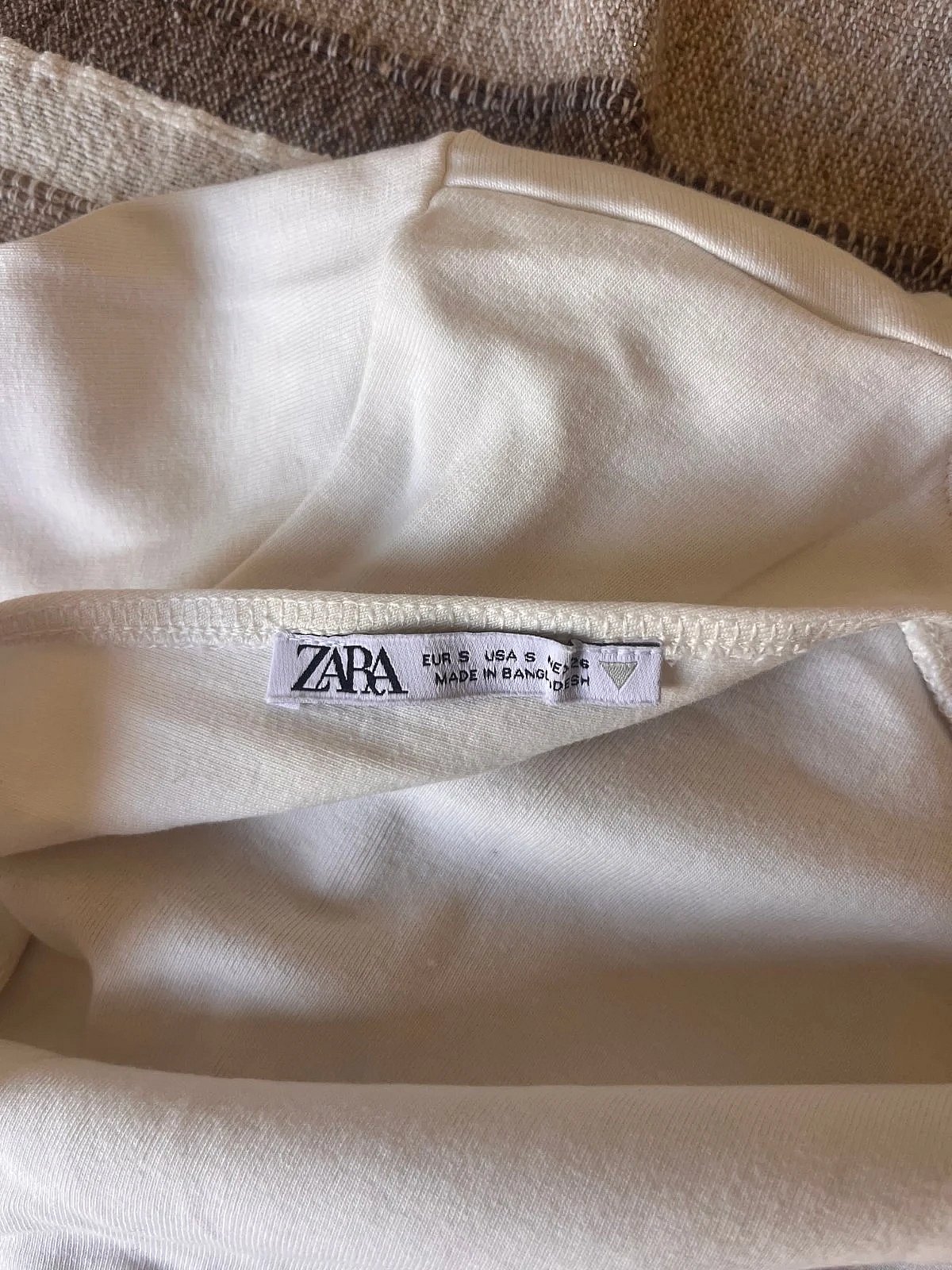 White ZARA long sleeve top with open back - photo 3