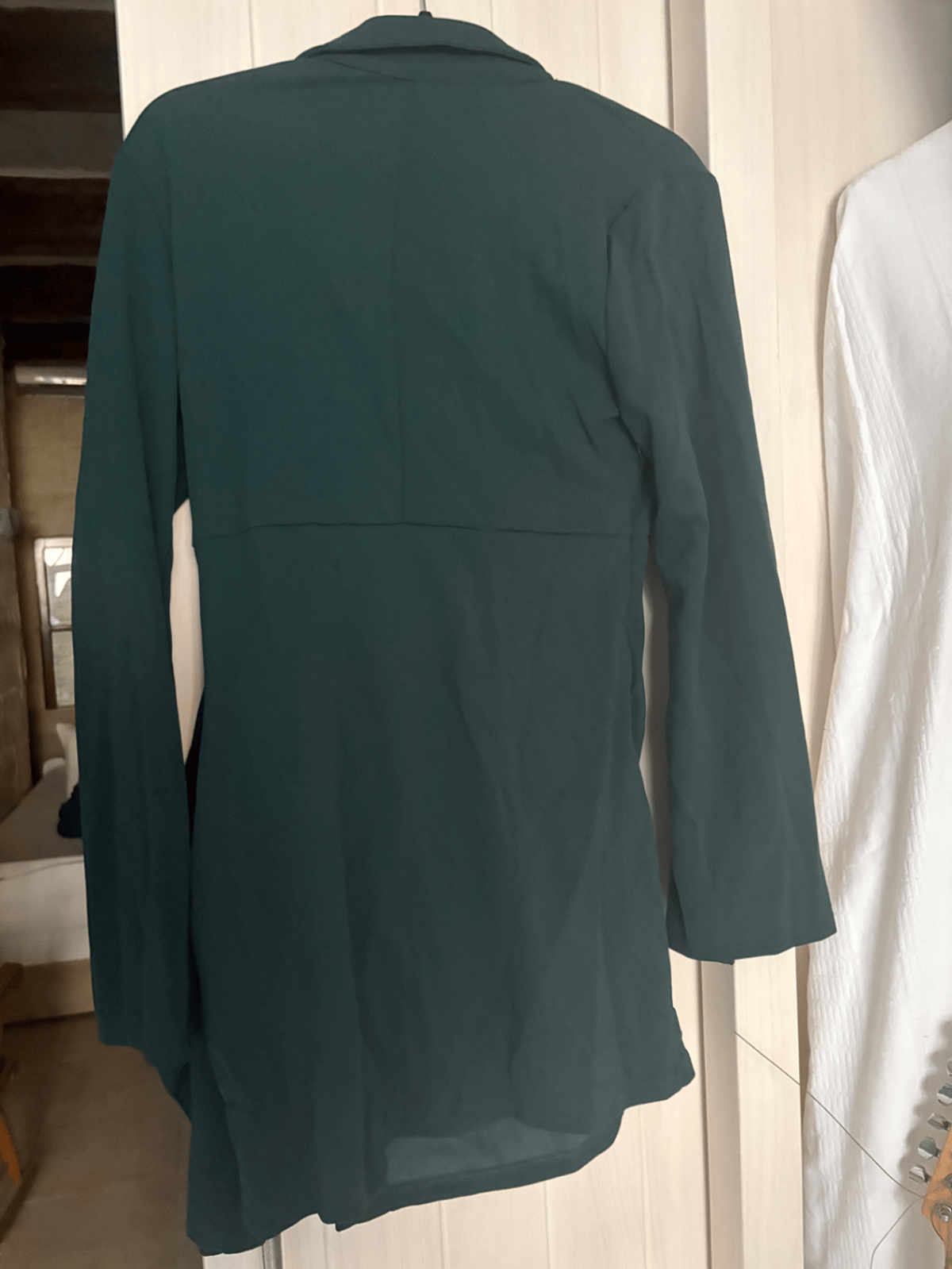 Minivestido cruzado verde oscuro - photo 2