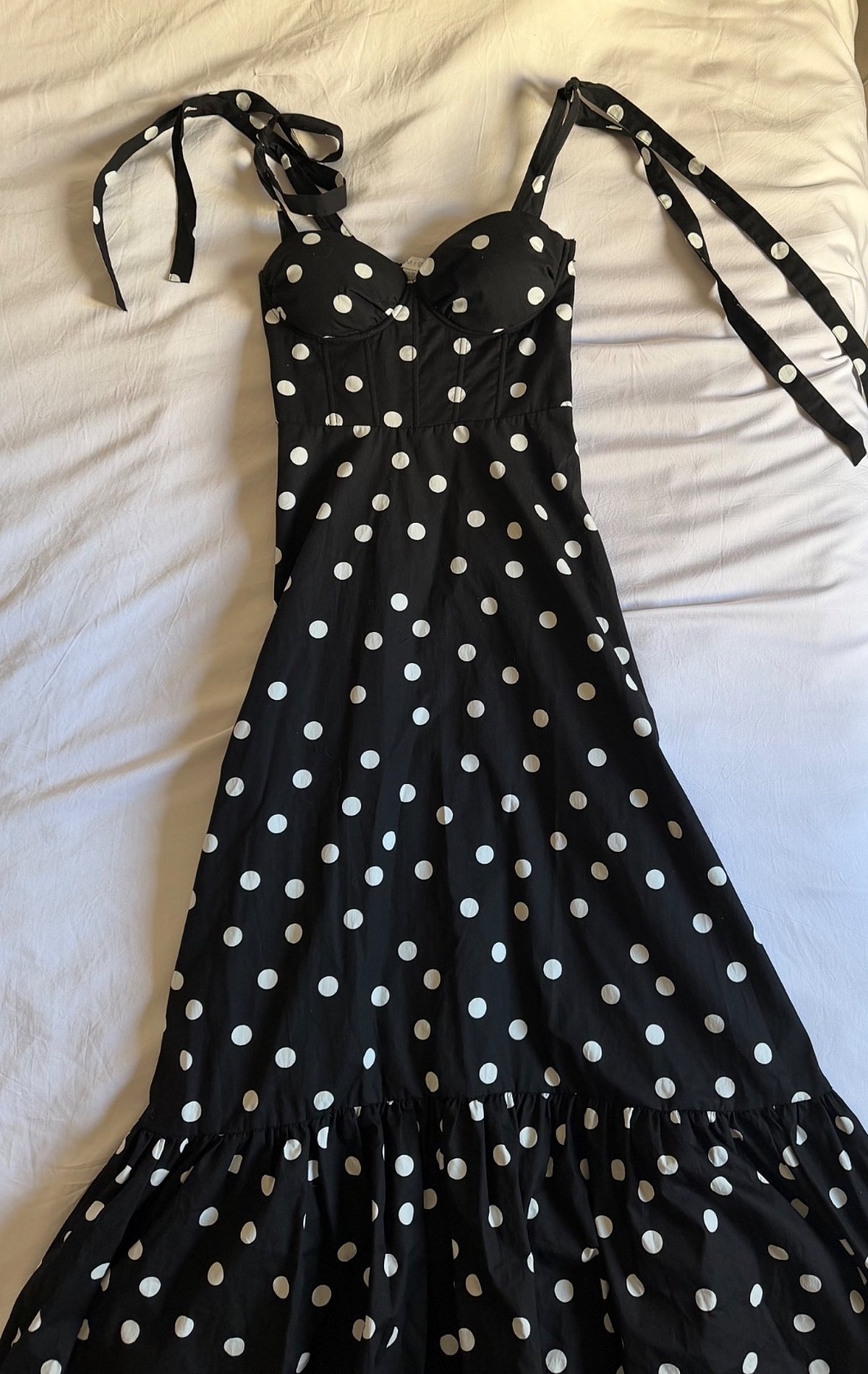 Ilbies midi iswed bil-polka dots - photo 2