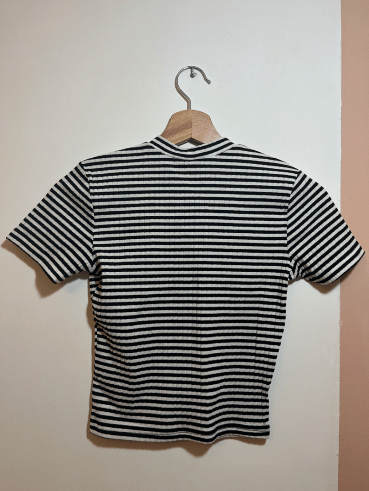 Maglia a righe con collo alto a costine - photo 4