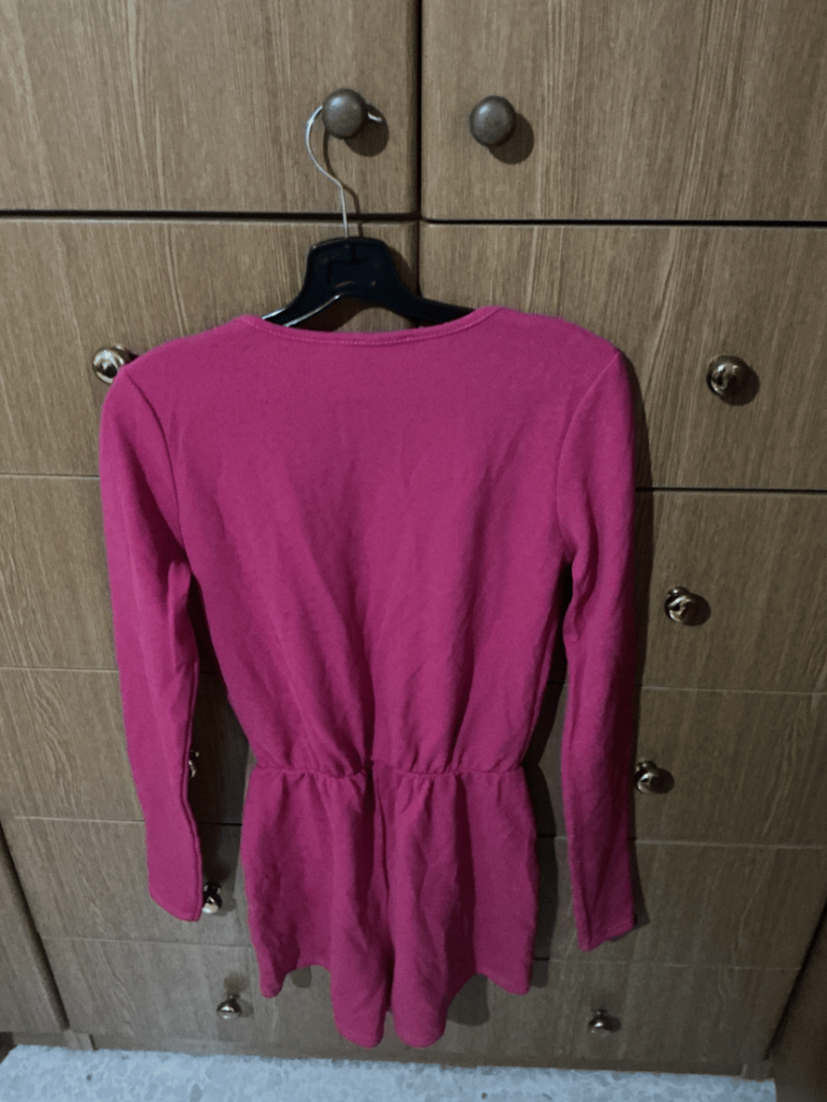 Playsuit roża b'għonq V u kmiem twal ta' Missguided - photo 2