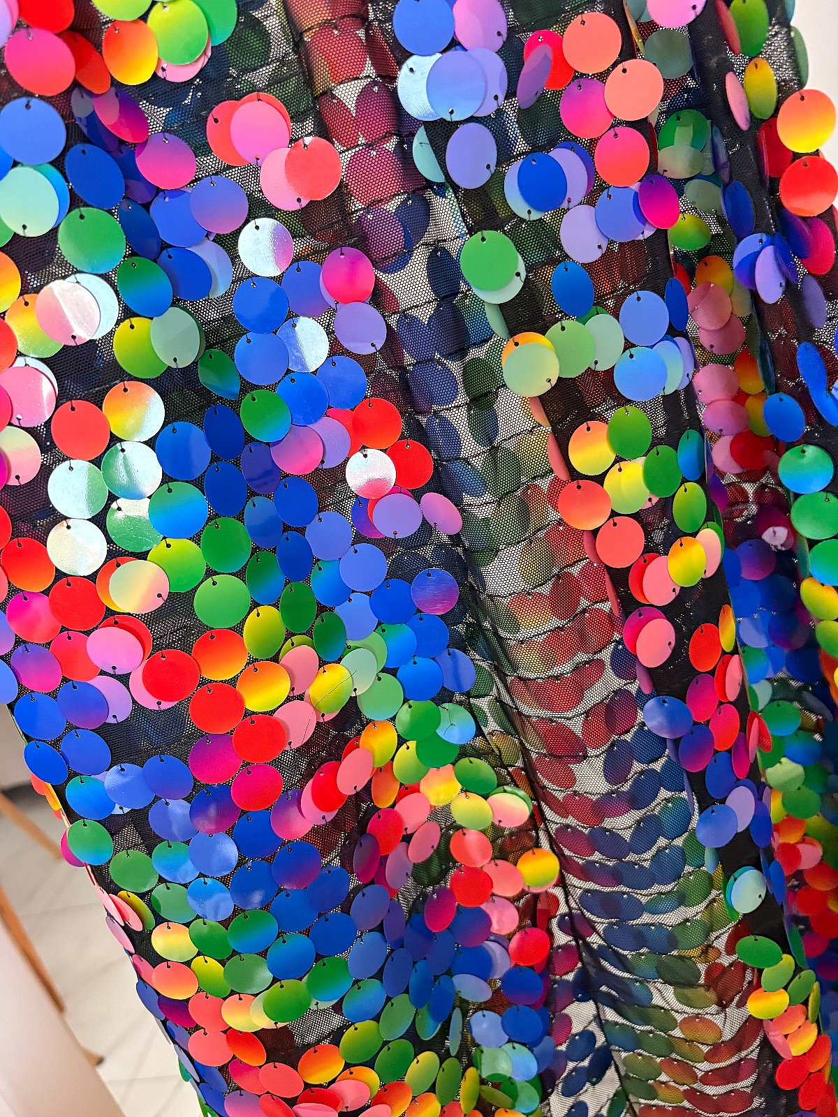 Rainbow Sequin Sheer Party Skirt - photo 2