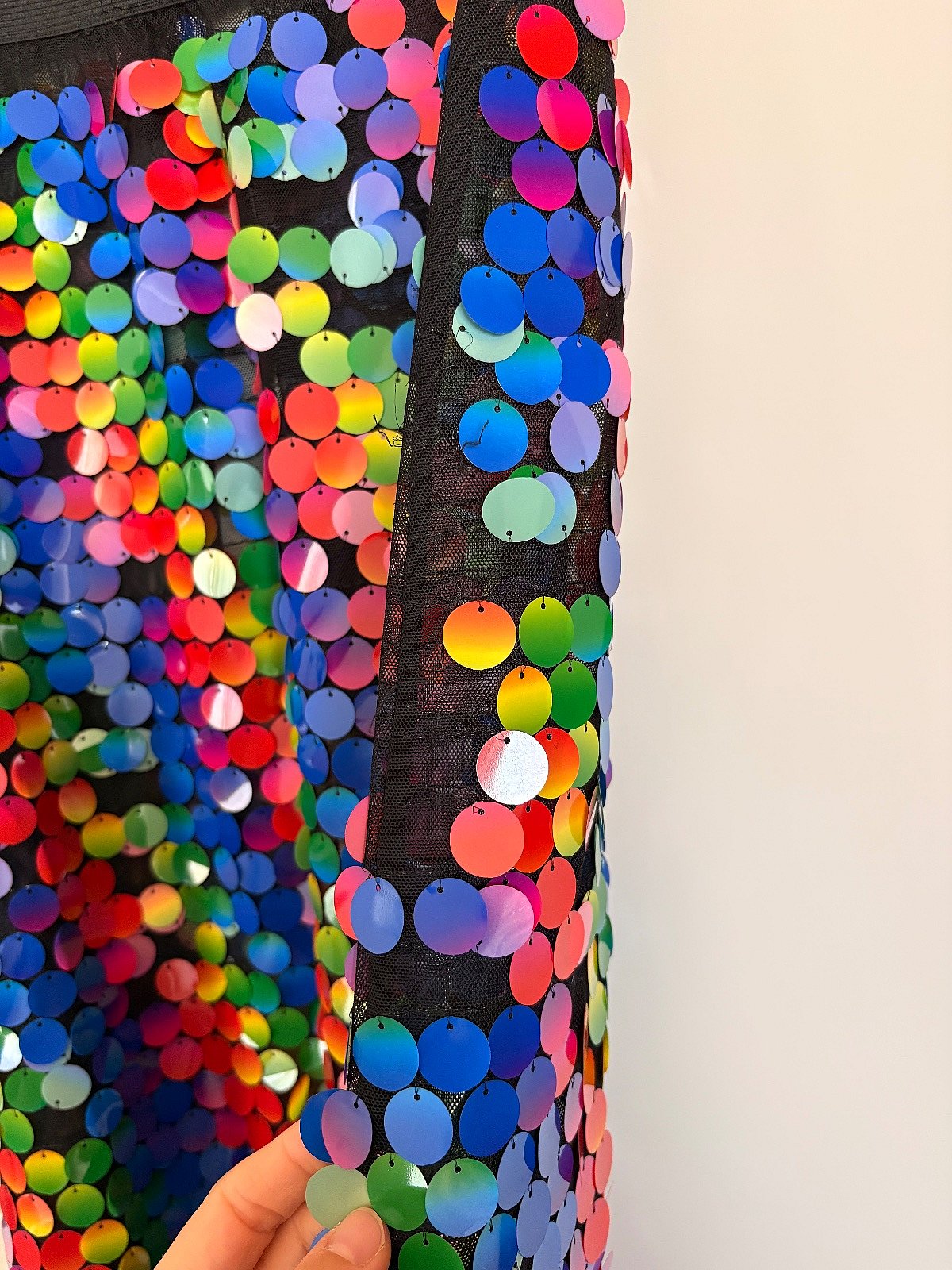 Rainbow Sequin Sheer Party Skirt - photo 3