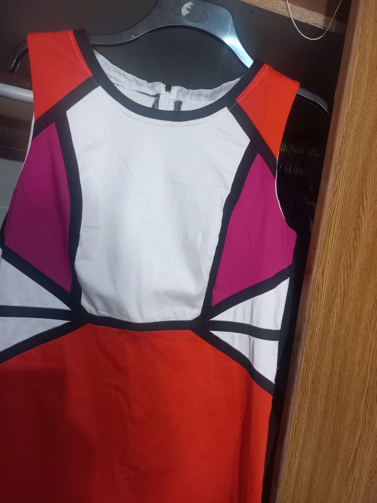 Colour Block Sleeveless Fitted Dress - Size 16 - photo 3