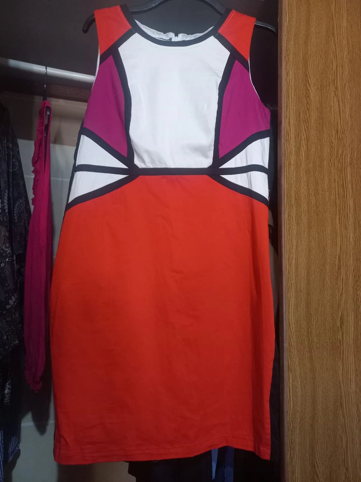 Colour Block Sleeveless Fitted Dress - Size 16 - photo 2