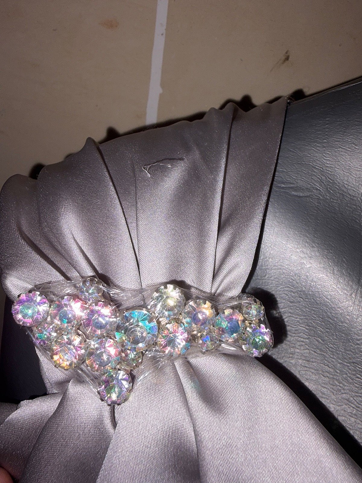 Silver Satin Formal Dress EU46 XXL - photo 4