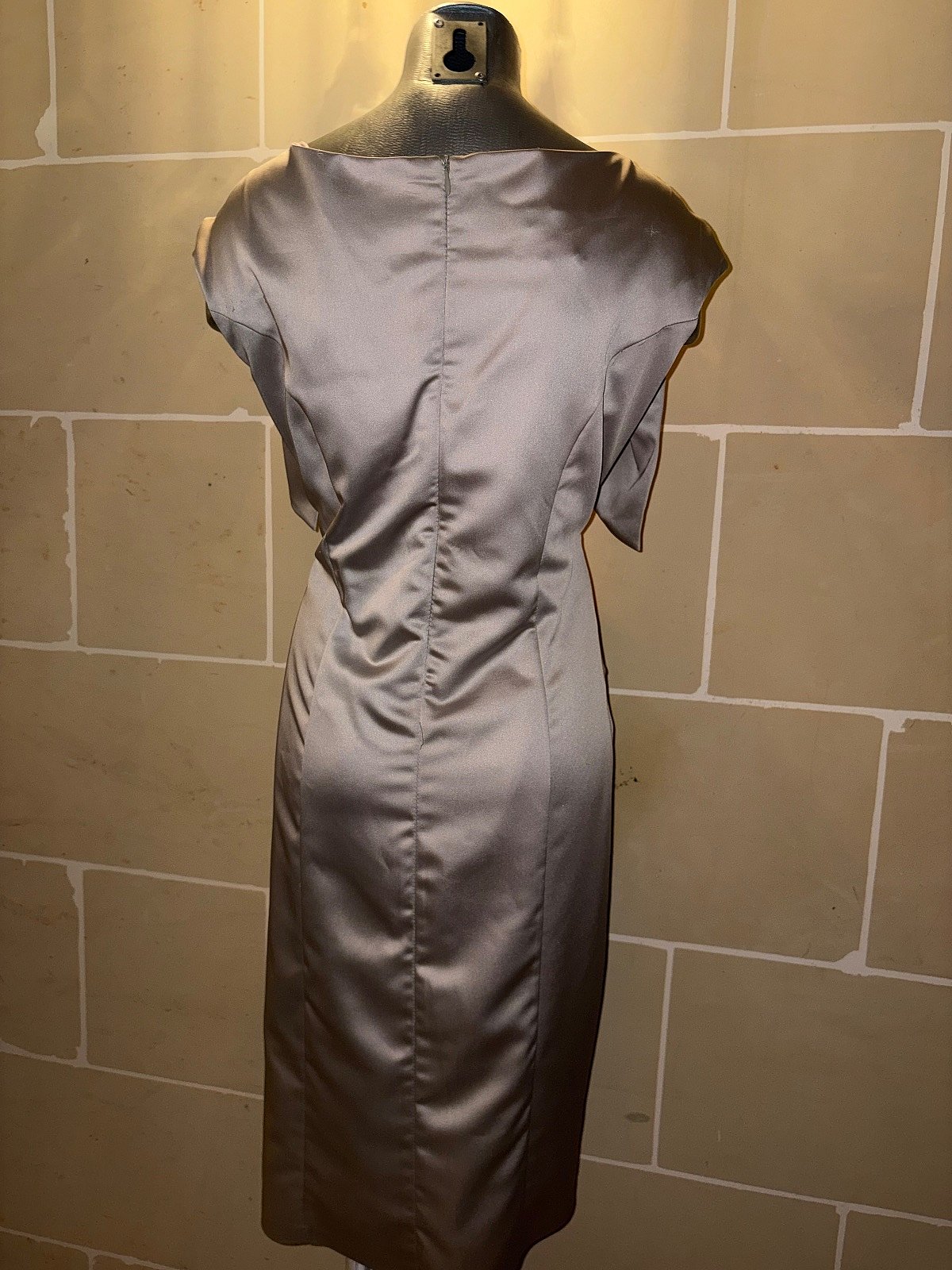 Silver Satin Formal Dress EU46 XXL - photo 5