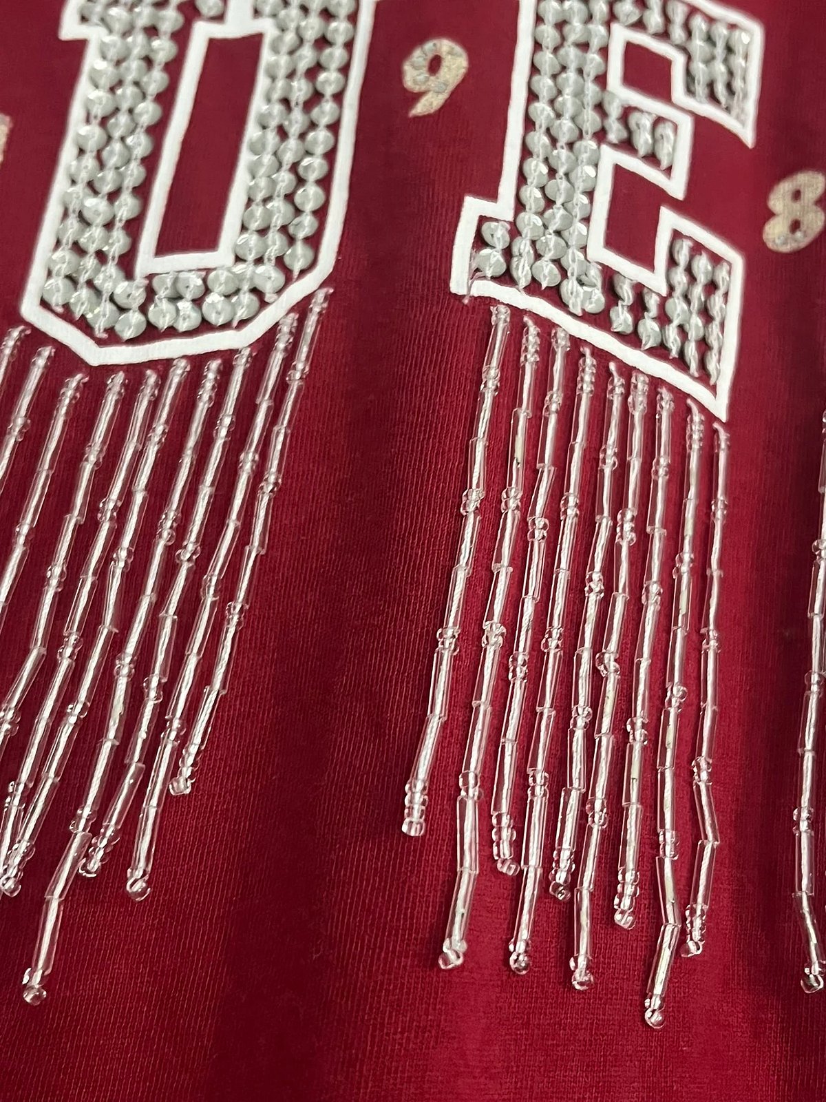 Guess Embellished Red Cotton Top - photo 4